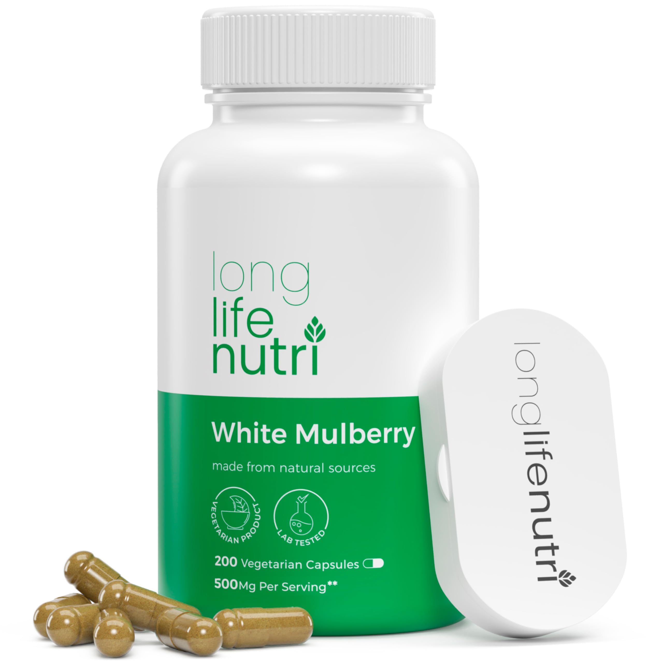 Suplemento De Extracto De Hoja De Morera Blanca Longlifenutri 200 Cápsulas - Venta Internacional.