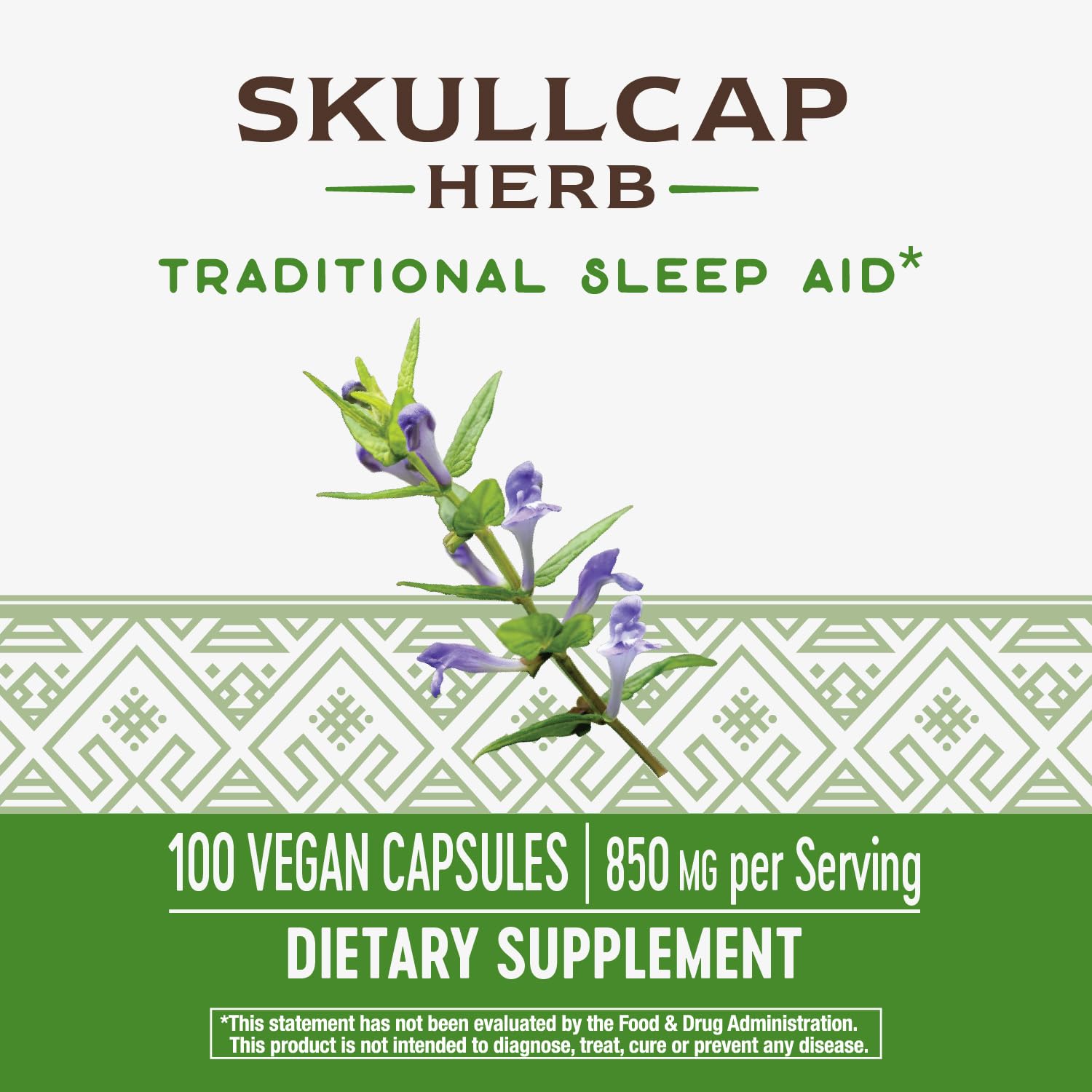 Foto 6 pulgar | Suplemento Nature's Way Skullcap Herb 100 Cápsulas Veganas - Venta Internacional.