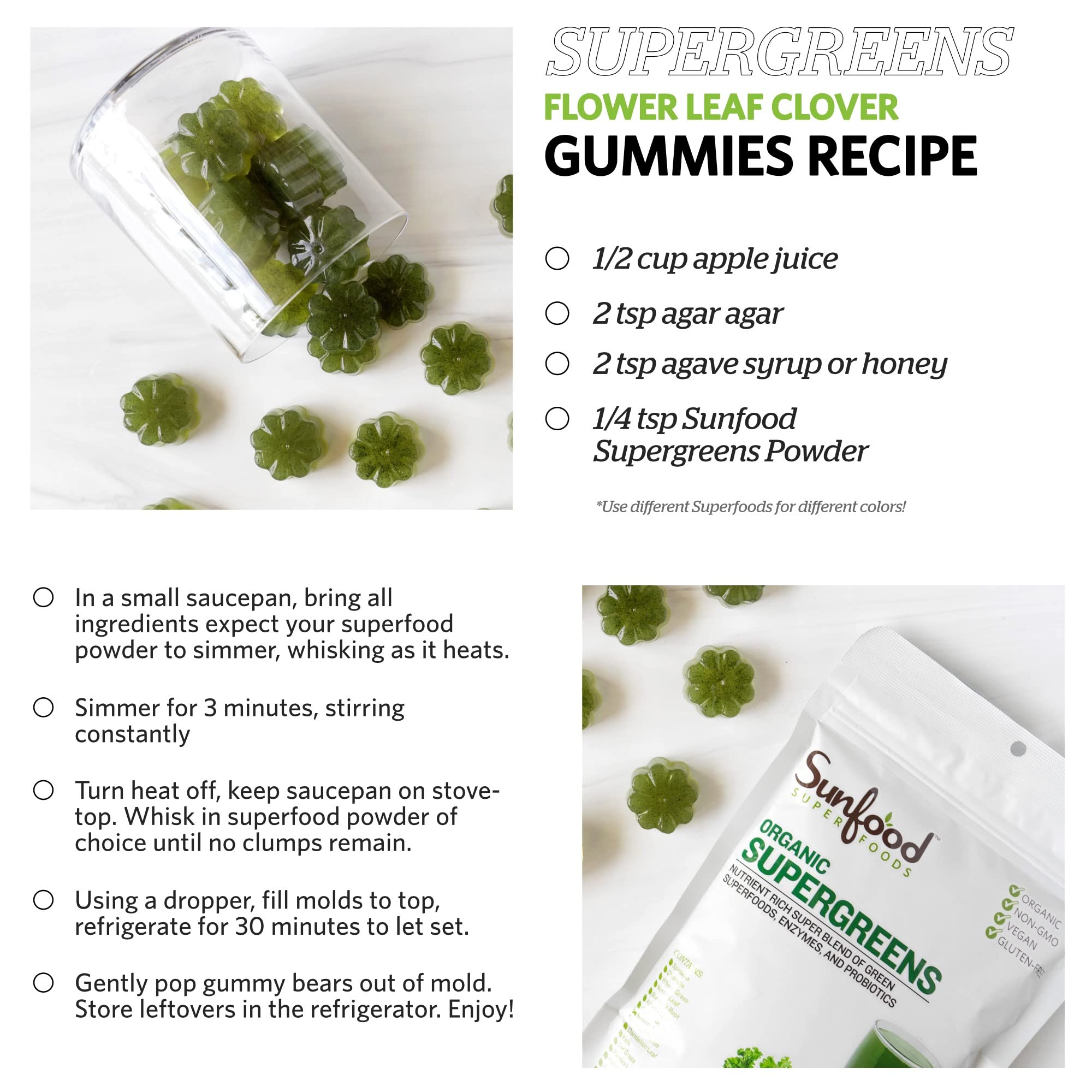 Foto 4 | Super Greens En Polvo Sunfood Superfoods, 240 Ml Con Probiótico - Venta Internacional.