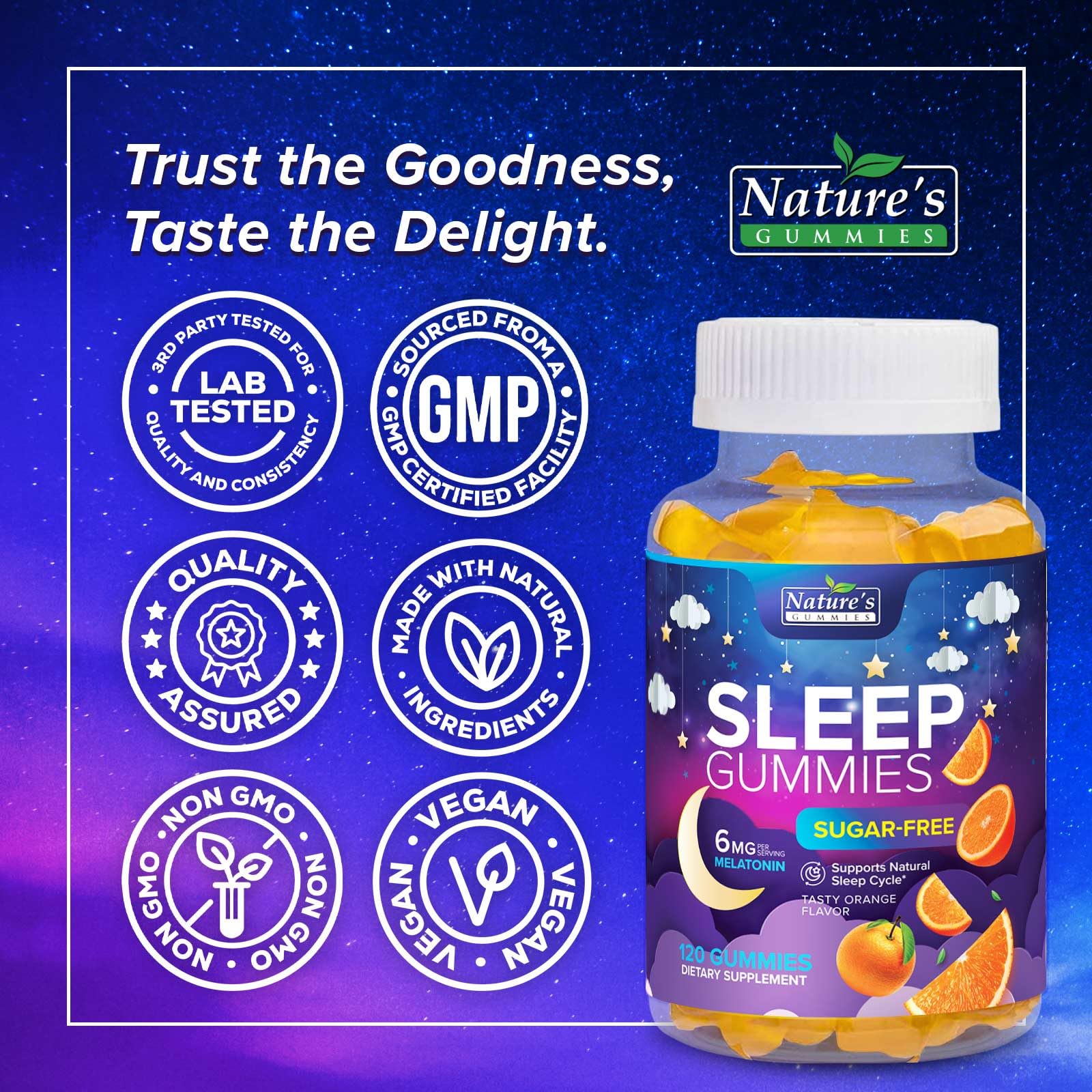 Foto 5 pulgar | Sleep Gummies Nature's Gummies Extra Strength, 6 Mg De Melatonina - Venta Internacional.