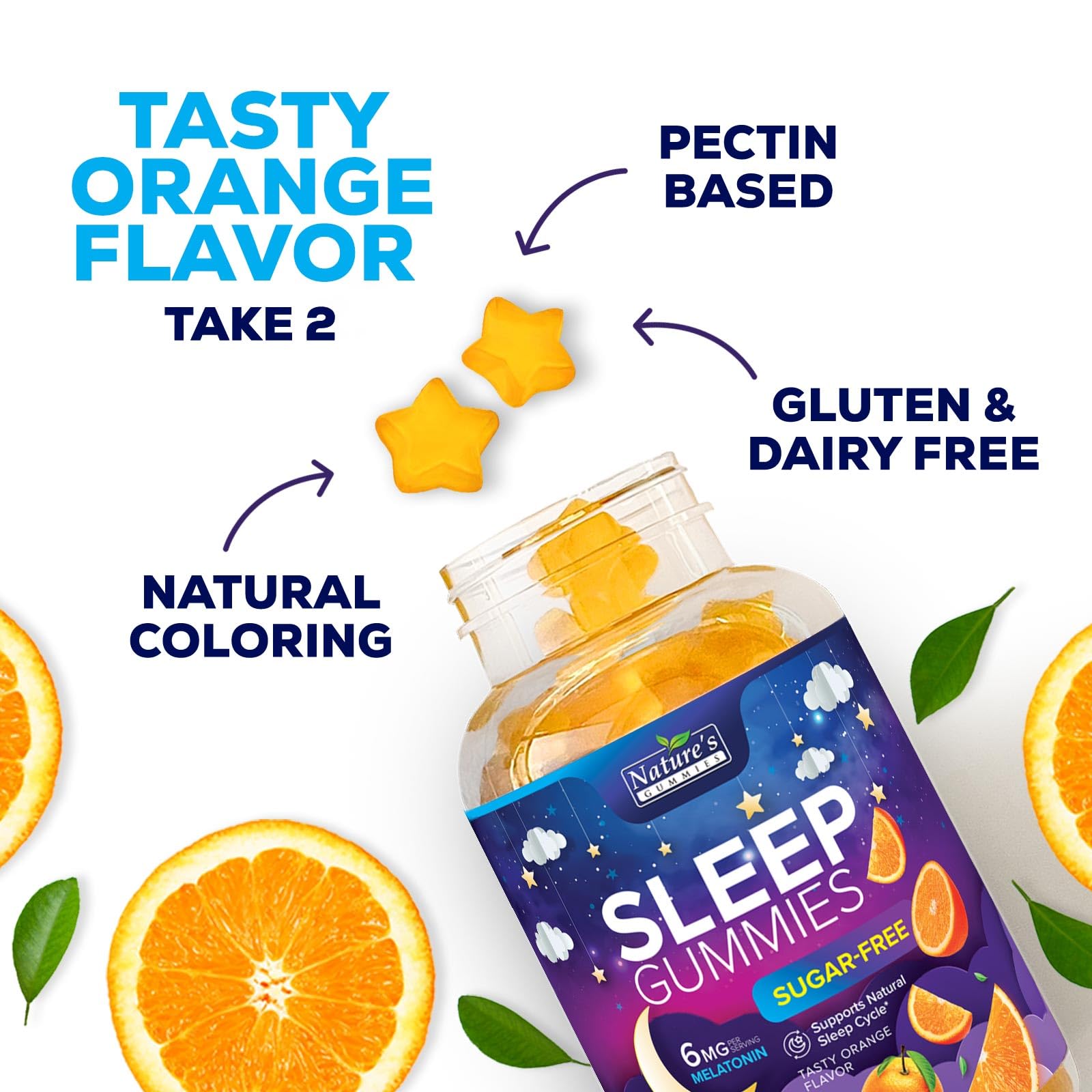 Foto 6 pulgar | Sleep Gummies Nature's Gummies Extra Strength, 6 Mg De Melatonina - Venta Internacional.