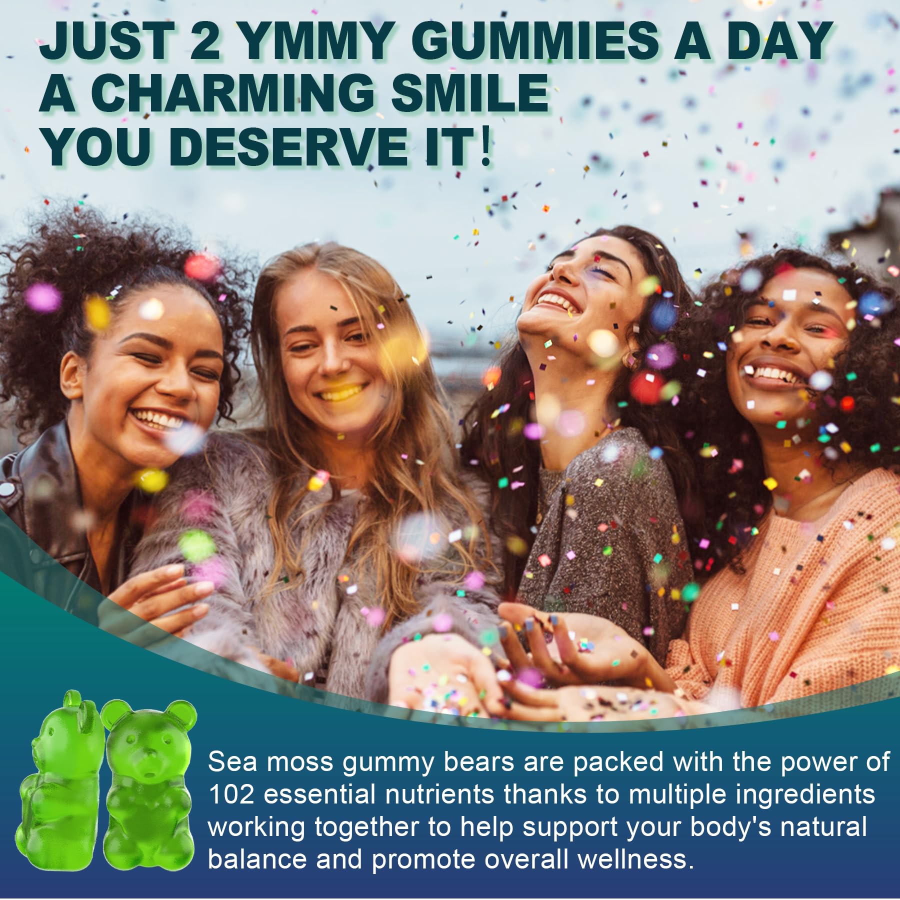 Foto 4 pulgar | Gomitas Sea Moss Envycure Extra Strength Sin Azúcar, 1 Paquete - Venta Internacional.