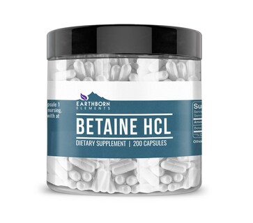 Foto 1 | Suplemento Dietético Earthborn Elements Betaine Hcl 200 Cápsulas - Venta Internacional.