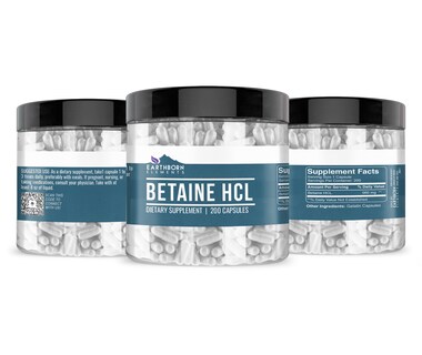 Foto 4 | Suplemento Dietético Earthborn Elements Betaine Hcl 200 Cápsulas - Venta Internacional.