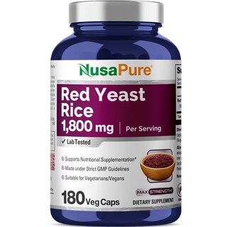 Foto 1 | Suplemento De Arroz De Levadura Roja Nusapure 1800 Mg 180 Cápsulas - Venta Internacional.