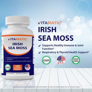Foto 3 | Suplemento Vitamatic Organic Irish Sea Moss 120 Cápsulas - Venta Internacional.