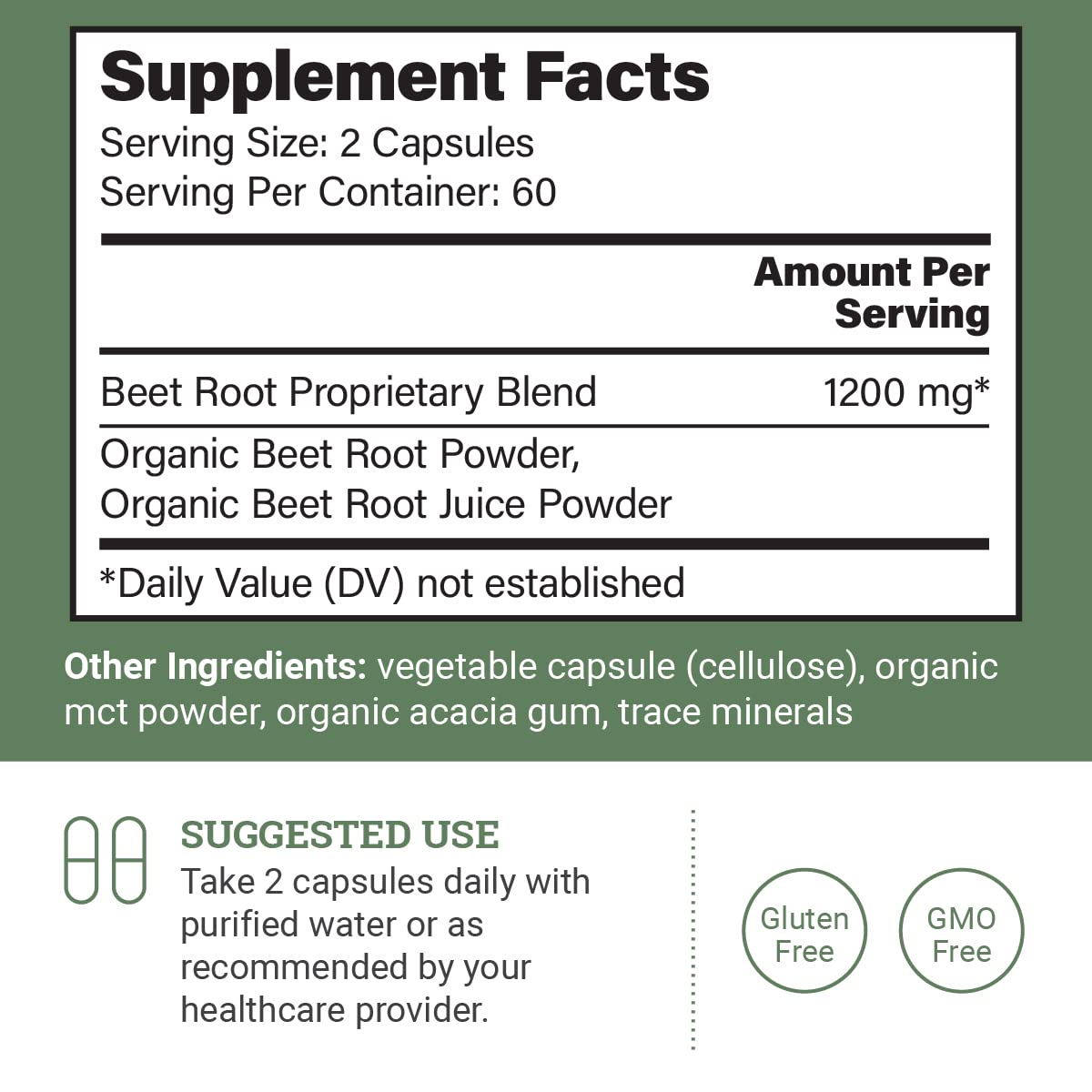 Foto 3 pulgar | Suplemento Earth Harmony Naturals, Raíz De Remolacha, 1200 Mg, 120 Cápsulas - Venta Internacional.