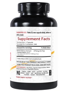 Foto 2 | Extracto De Frijol Blanco Supplement Healthfare 7500 Mg 240 Cápsulas - Venta Internacional.