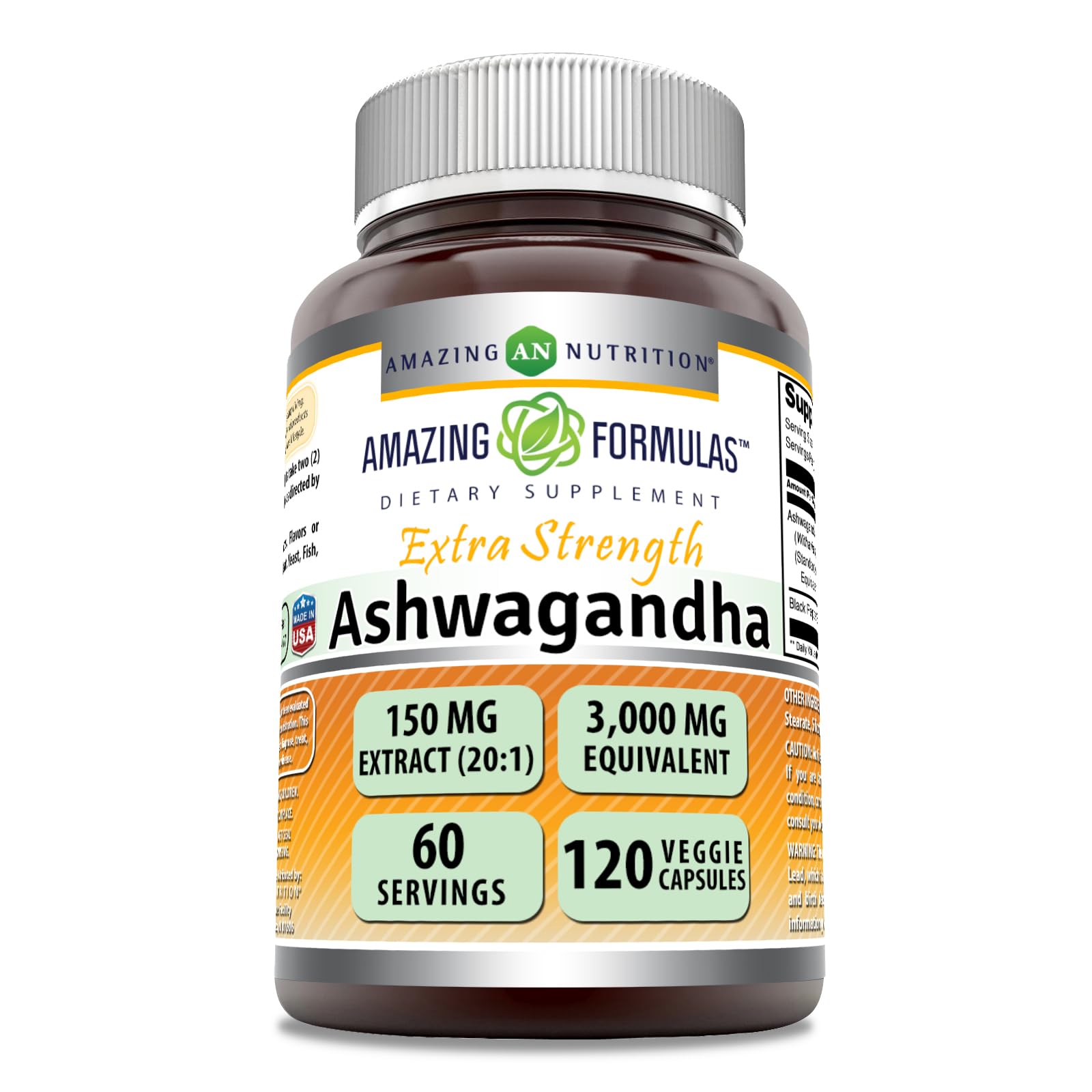 Foto 2 pulgar | Suplemento Amazing Formulas: Extracto De Ashwagandha, 3000 Mg - Venta Internacional.