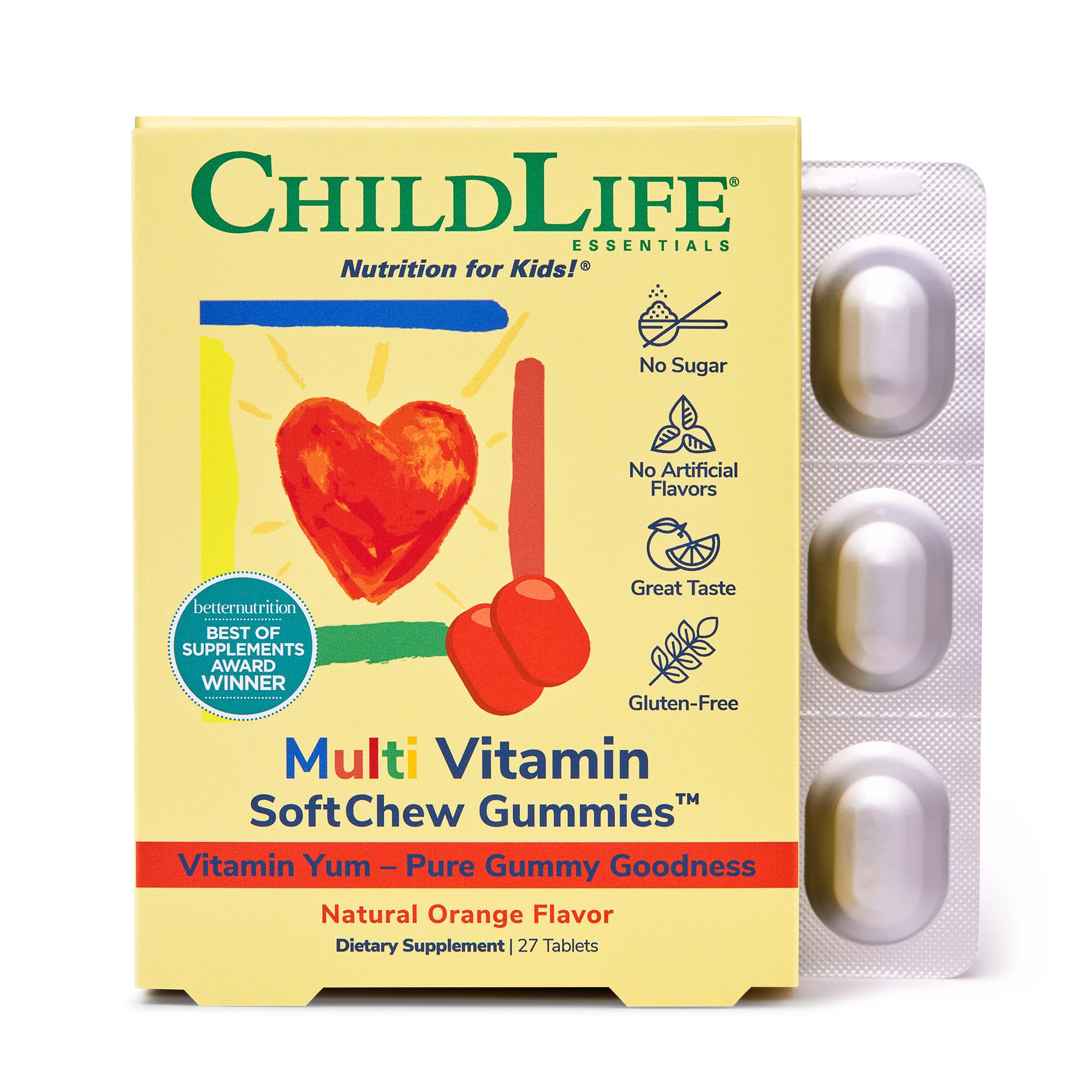 Foto 2 pulgar | Gomitas Softchew Multivitamínicas Childlife Essentials Kids 27 Comprimidos - Venta Internacional.