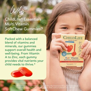 Foto 3 | Gomitas Softchew Multivitamínicas Childlife Essentials Kids 27 Comprimidos - Venta Internacional.