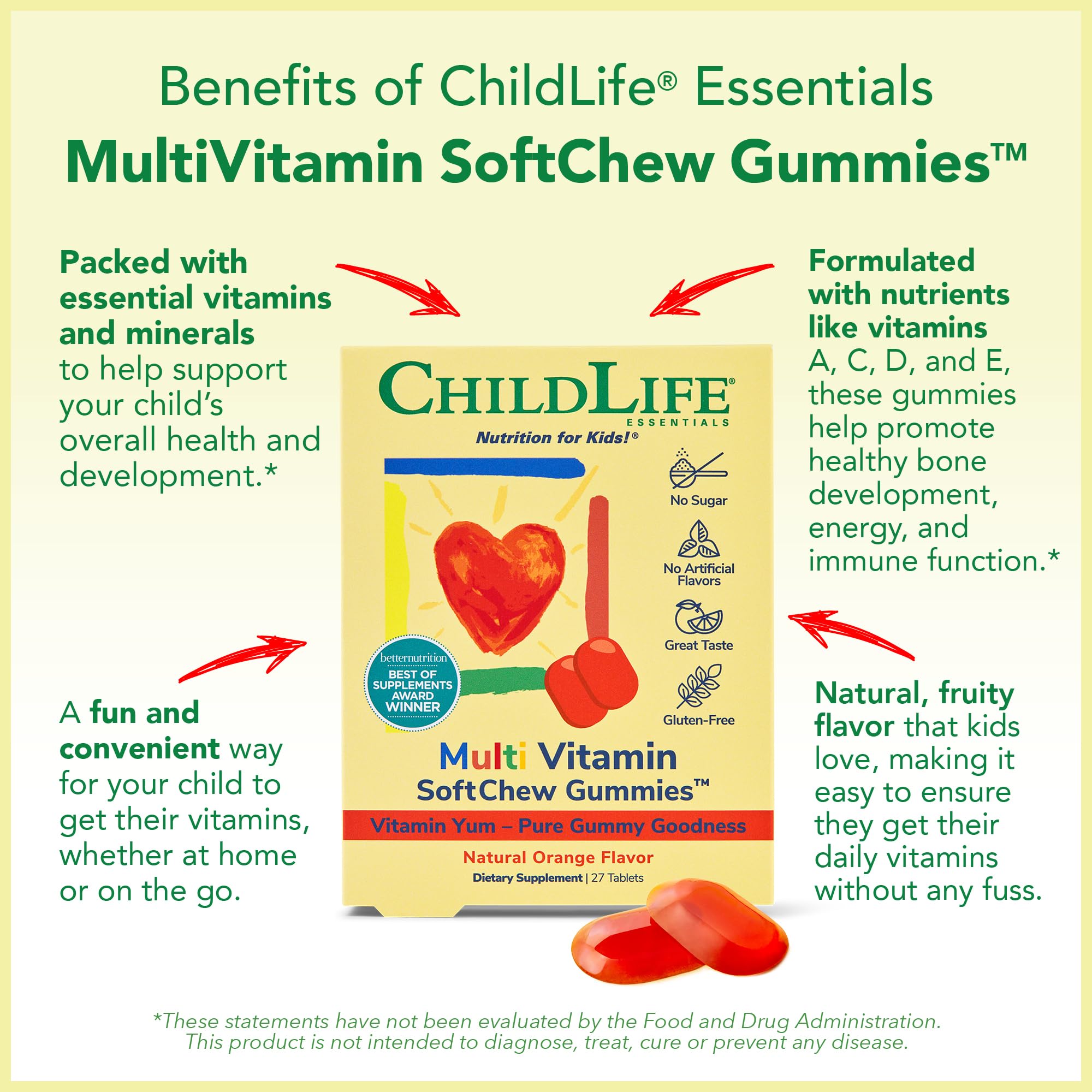 Foto 6 pulgar | Gomitas Softchew Multivitamínicas Childlife Essentials Kids 27 Comprimidos - Venta Internacional.