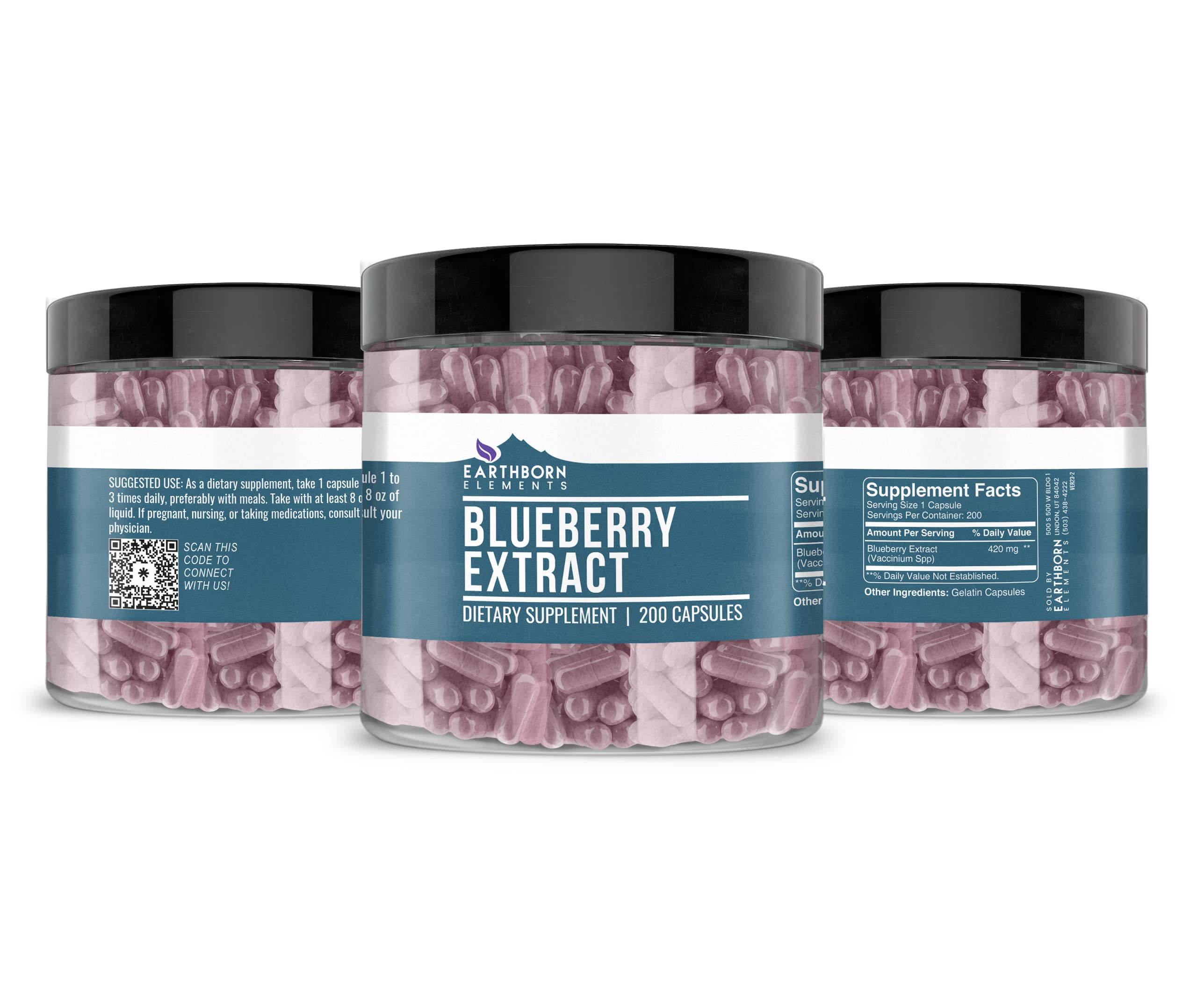 Foto 3 pulgar | Suplemento Dietético Earthborn Elements Blueberry 10:1 Extract - Venta Internacional.