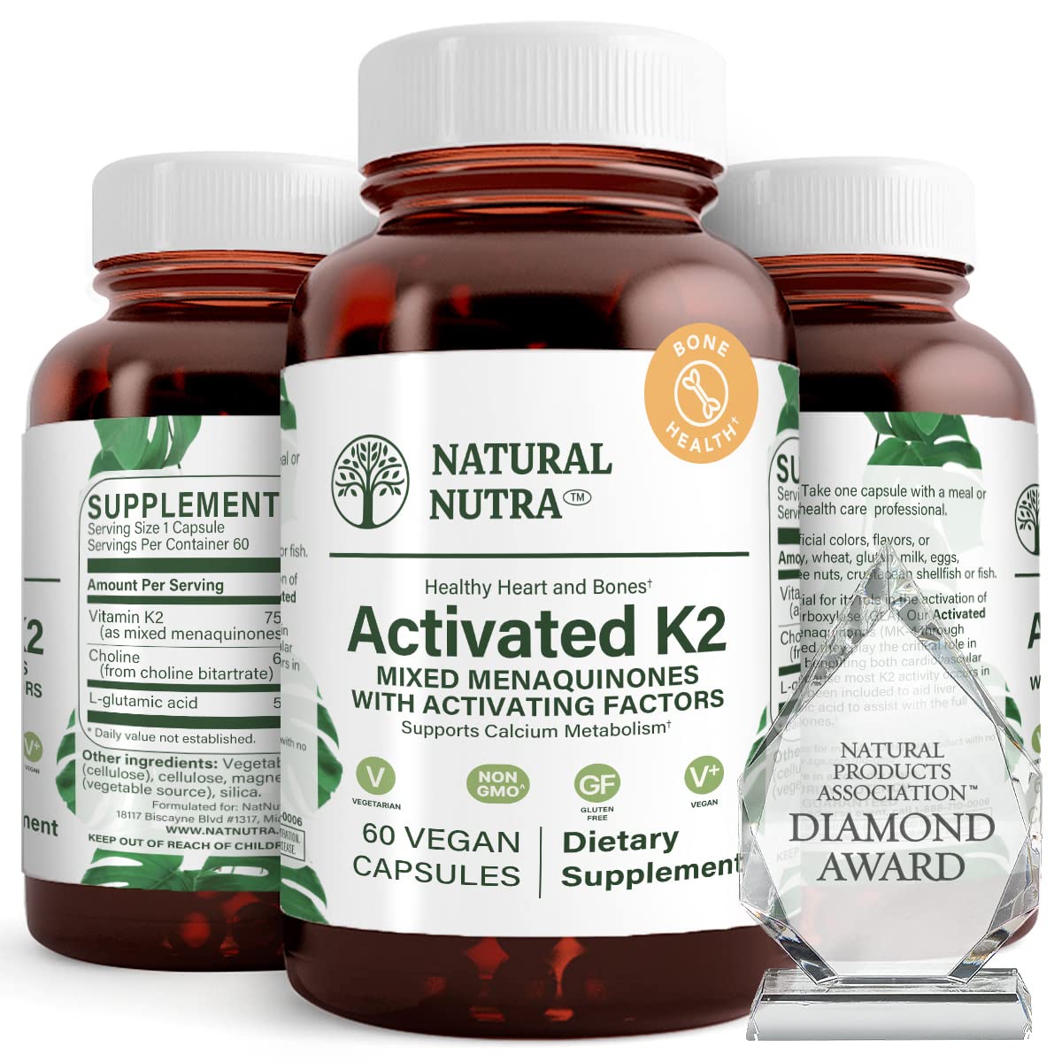 Foto 2 pulgar | Suplemento Natural Nutra De Vitamina K2 De Espectro Completo 75 Mcg 60 Cápsulas - Venta Internacional.