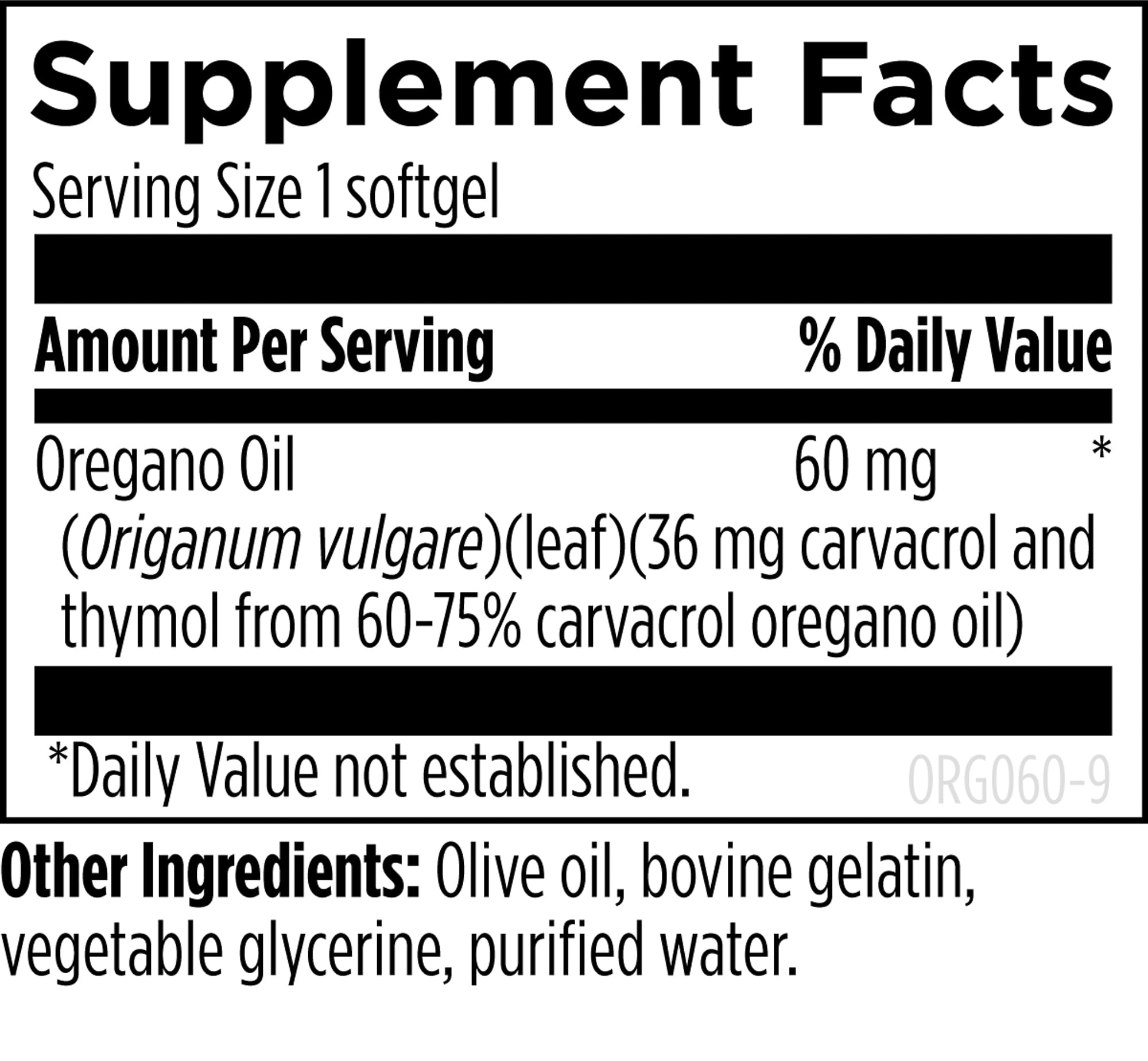 Foto 4 pulgar | Diseños De Suplementos Para La Salud Aceite De Orégano 60 Cápsulas Blandas - Venta Internacional.