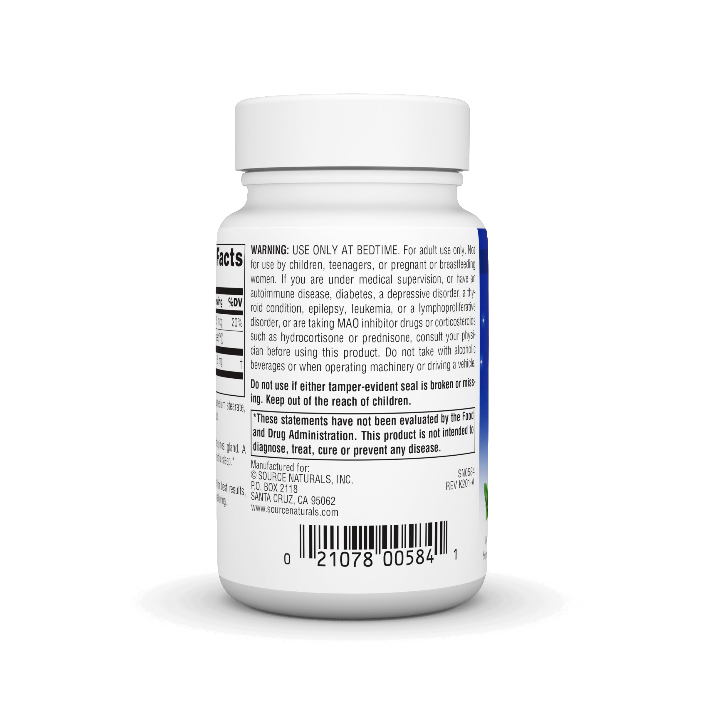 Foto 4 pulgar | Pastillas De Melatonina Source Naturals, 5 Mg, 200 G, Con Sabor A Menta - Venta Internacional.