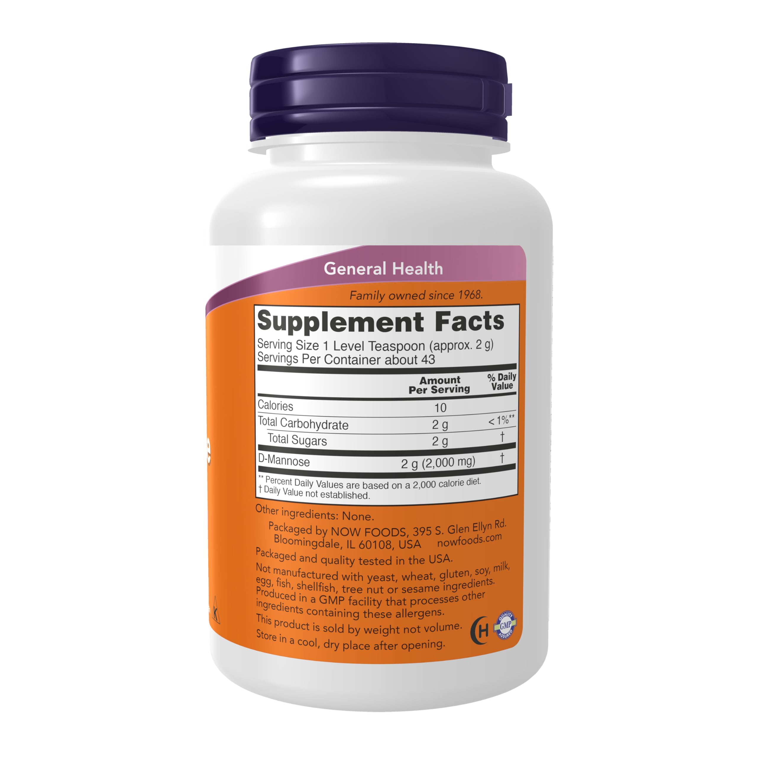 Foto 4 pulgar | Supplement Now Foods D-manosa En Polvo, 90 Ml, Para El Tracto Urinario - Venta Internacional.
