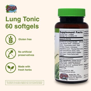 Foto 2 | Tónico Pulmonar Supplement Herbs Etc, 60 Cápsulas Blandas - Venta Internacional.