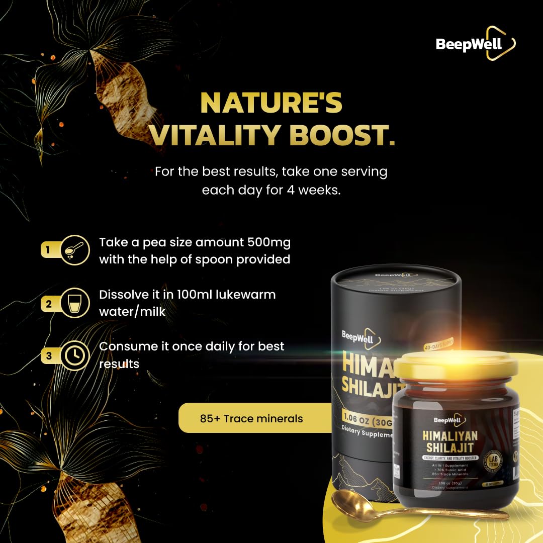 Foto 6 pulgar | Resina Shilajit Beepwell Chilajil, 30 Ml, Más De 85 Oligoelementos Orgánicos - Venta Internacional.
