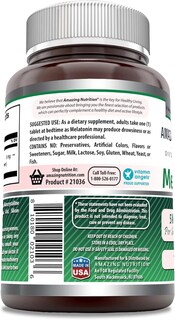 Foto 3 | Suplemento Amazing Formulas De Melatonina, 5 Mg, 180 Comprimidos X 2 - Venta Internacional.