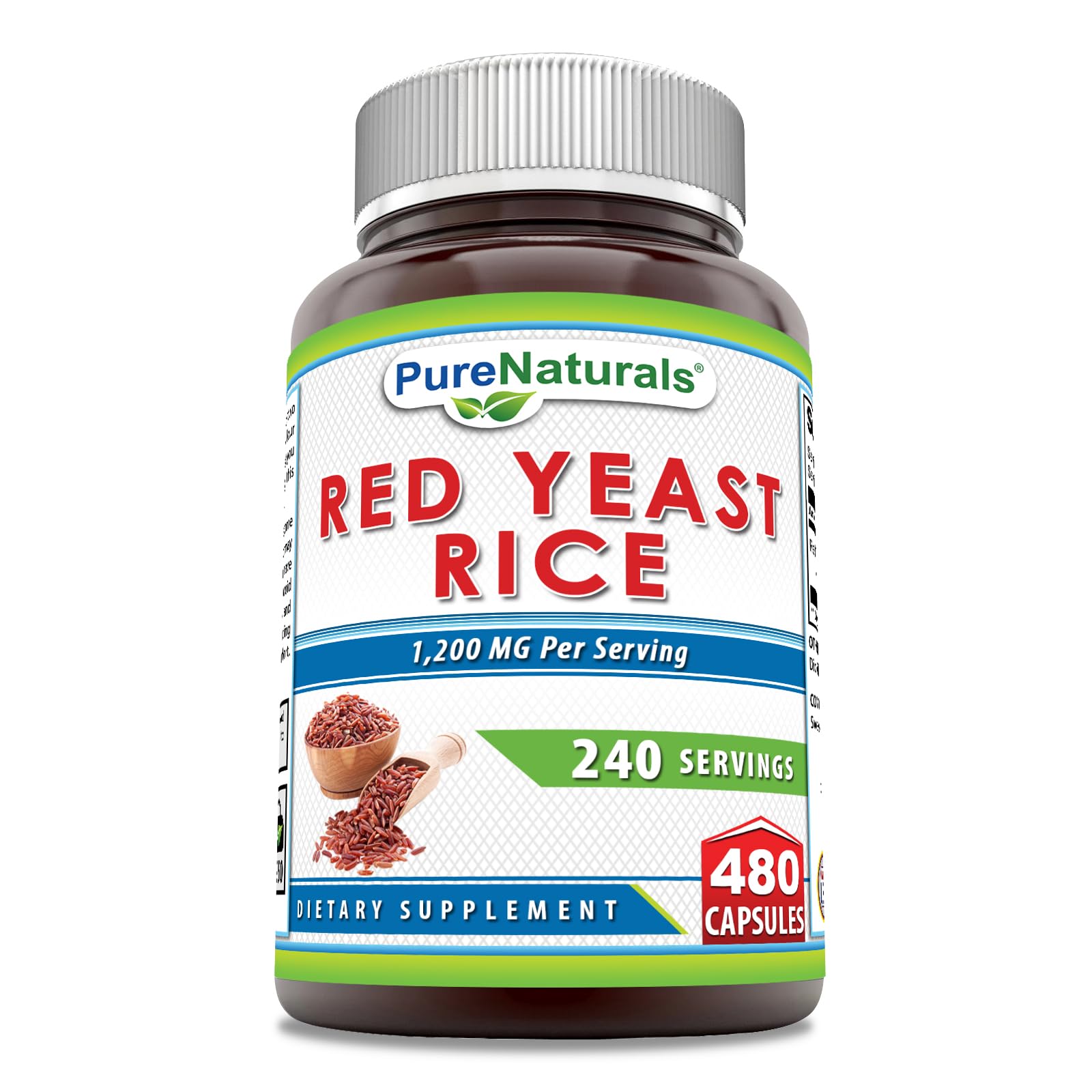 Foto 2 pulgar | Suplemento De Arroz De Levadura Roja De Pure Naturals, 1200 Mg, 480 Cápsulas - Venta Internacional.