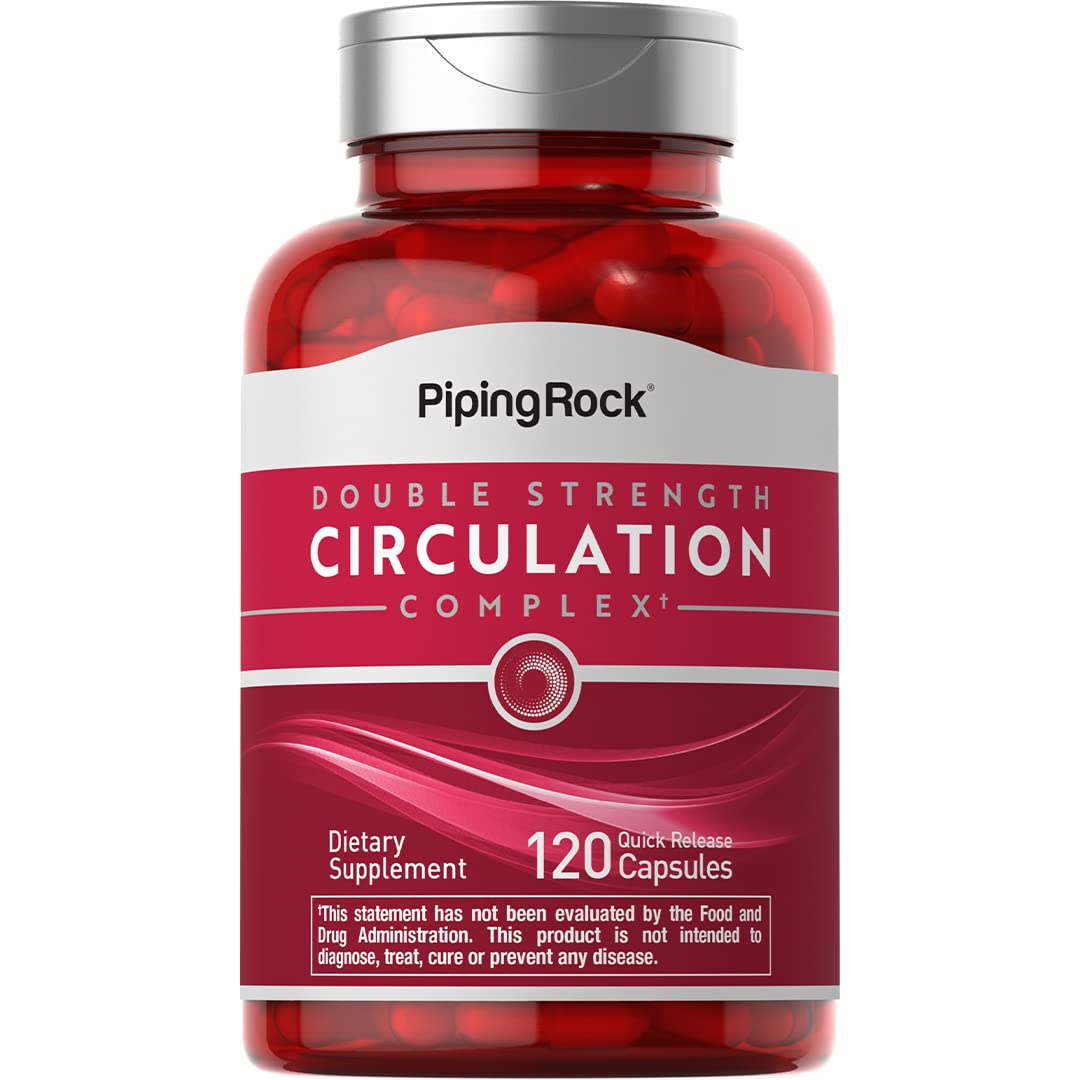 Suplemento Piping Rock Circulation 120 Cápsulas De Doble Concentración - Venta Internacional.
