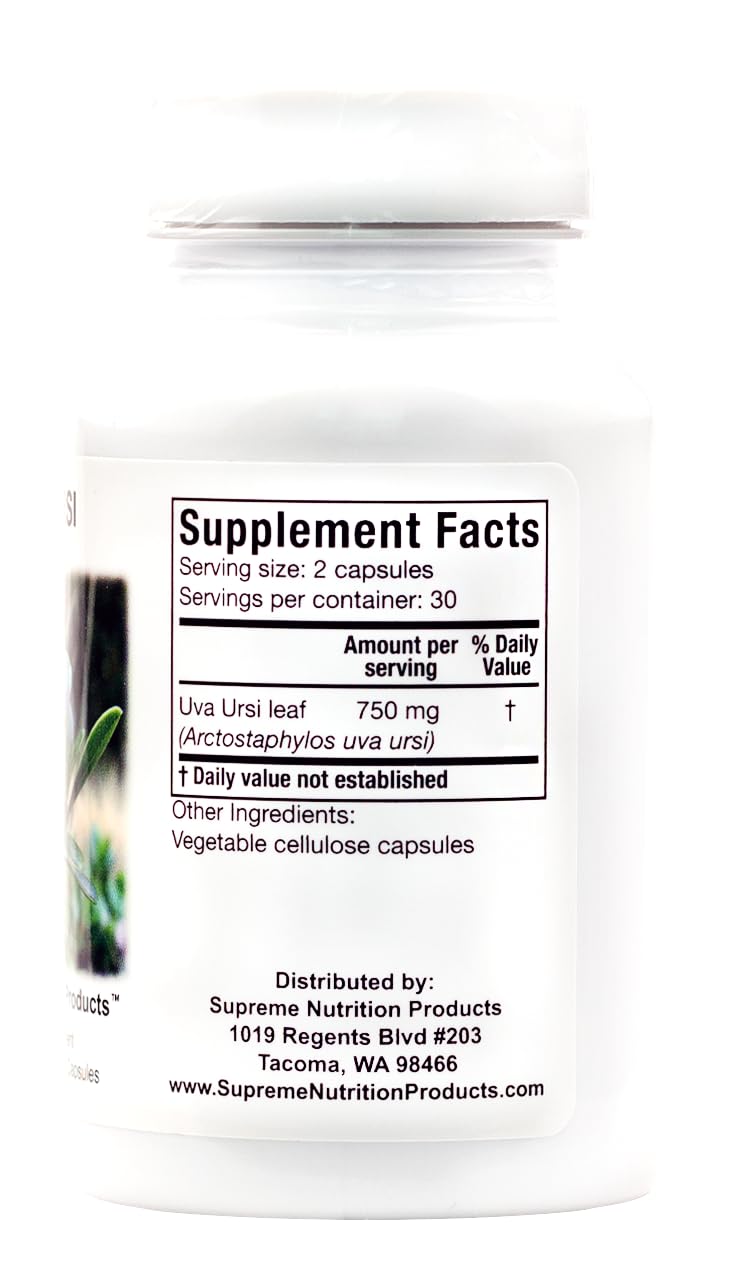 Foto 4 pulgar | Supreme Nutrition Uva Ursi 90 Cápsulas Vegetarianas - Venta Internacional.