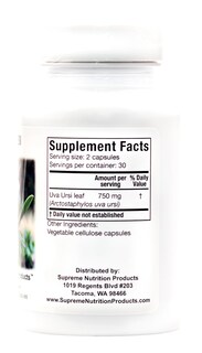 Foto 3 | Supreme Nutrition Uva Ursi 90 Cápsulas Vegetarianas - Venta Internacional.