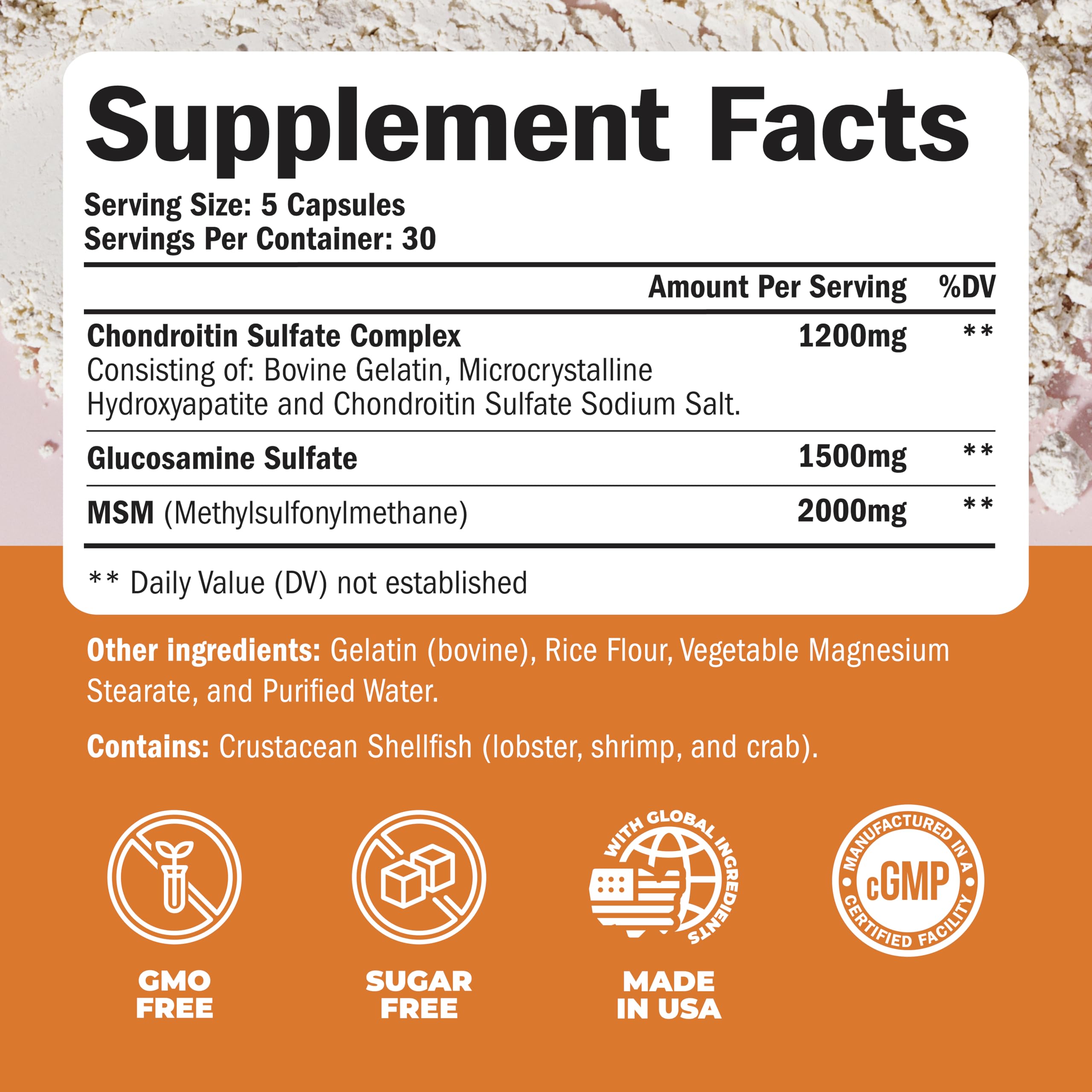 Foto 4 pulgar | Suplemento Vimerson Health, Glucosamina, Condroitina, Msm, 150 Cápsulas - Venta Internacional.