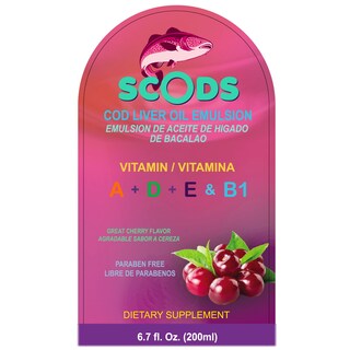 Foto 2 | Emulsión De Aceite De Hígado De Bacalao, Sabor A Cereza Y Naranja, 200 Ml - Venta Internacional.