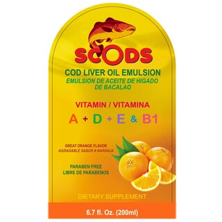 Foto 3 | Emulsión De Aceite De Hígado De Bacalao, Sabor A Cereza Y Naranja, 200 Ml - Venta Internacional.