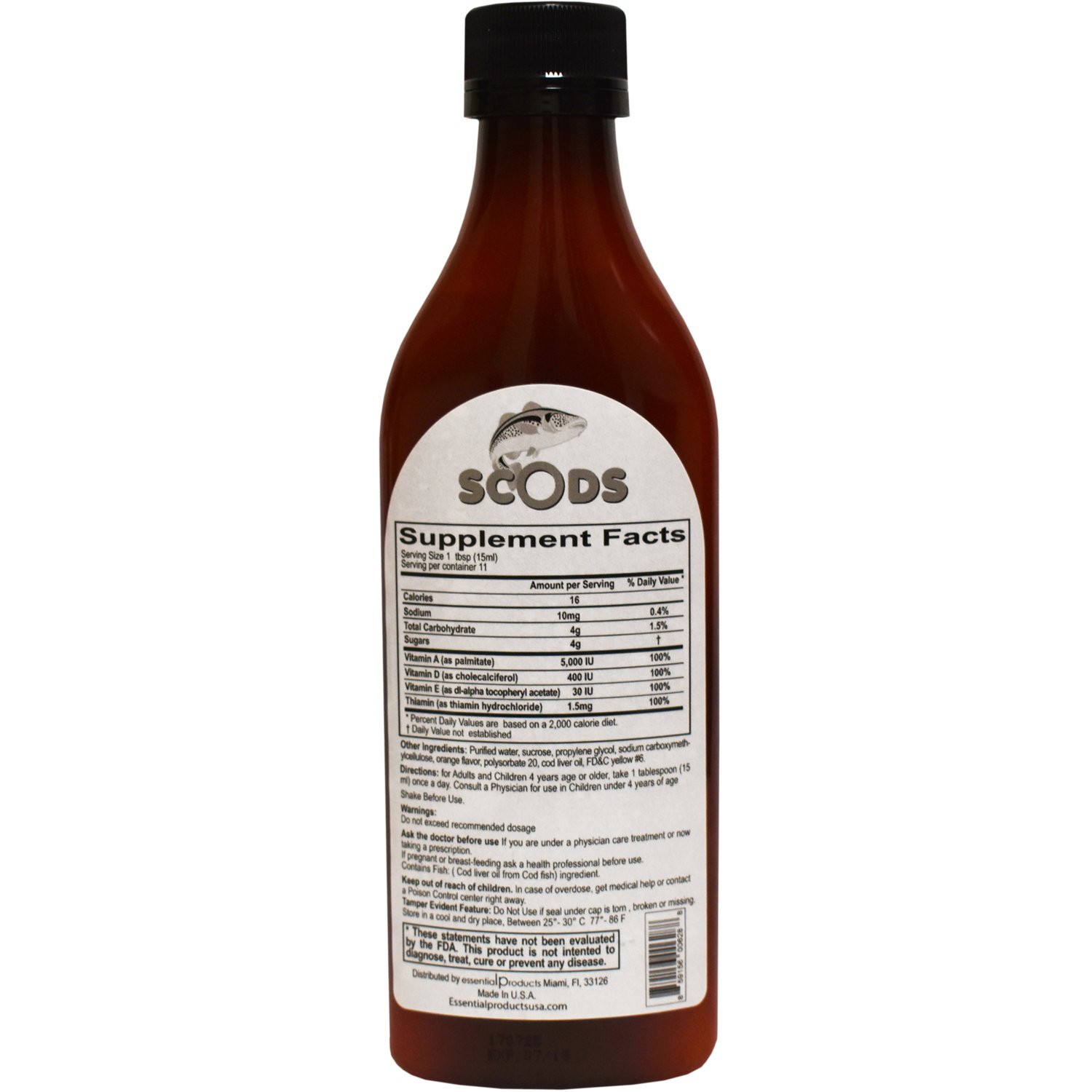 Foto 6 pulgar | Emulsión De Aceite De Hígado De Bacalao, Sabor A Cereza Y Naranja, 200 Ml - Venta Internacional.