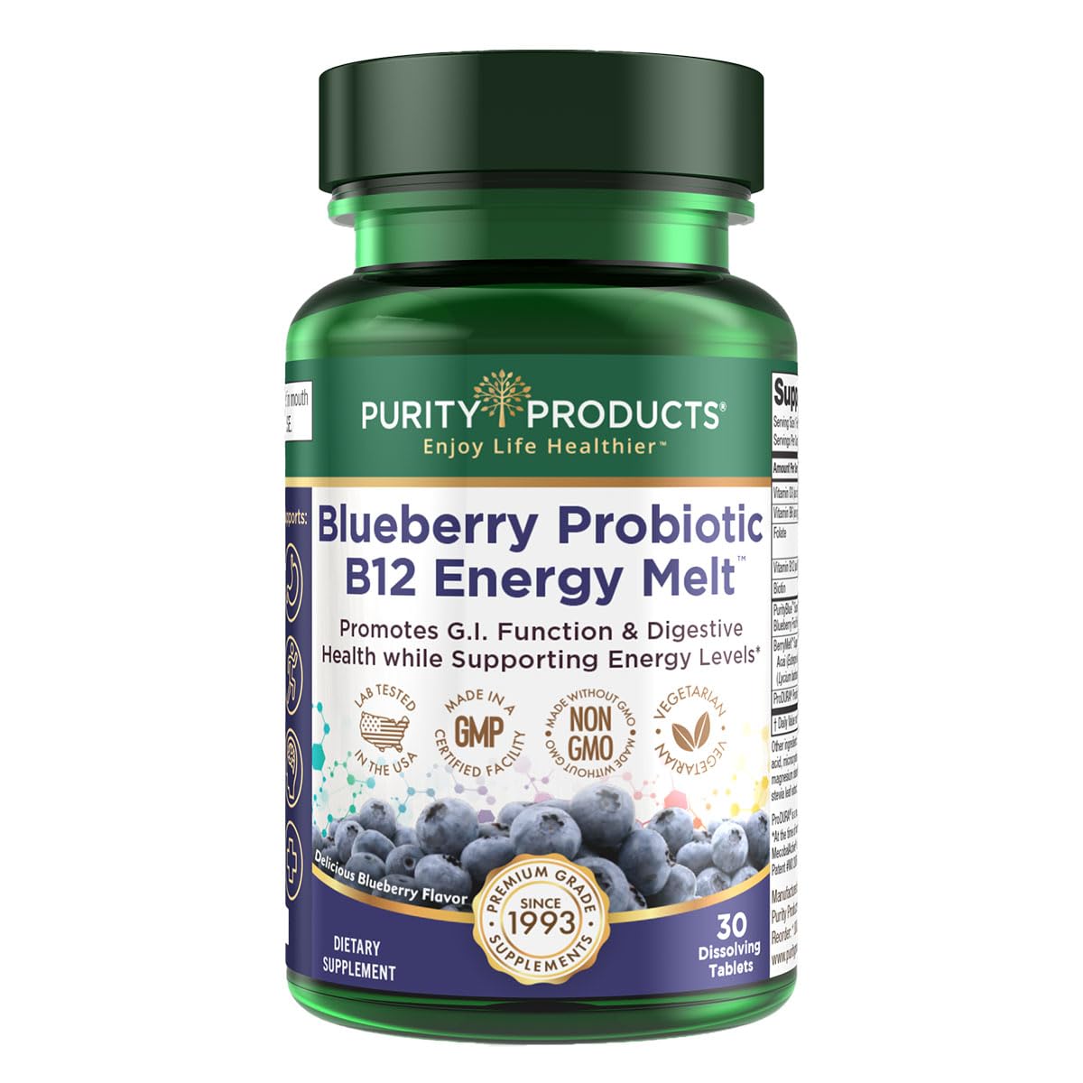 Foto 1 | Supplement Purity Products, Probiótico De Arándanos, B12 Energy Melt - Venta Internacional.