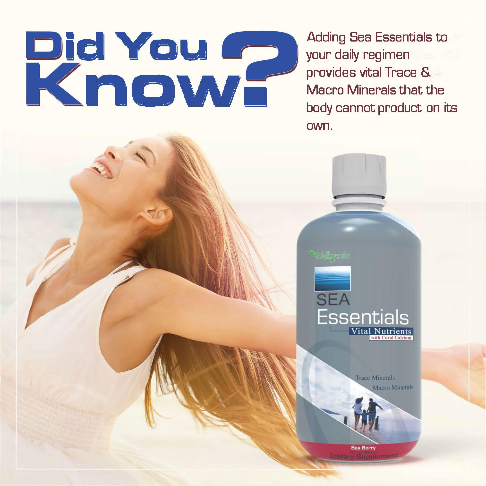 Foto 2 | Vitamina Líquida Wellgenix Sea Essentials Coral Calcium 946 Ml - Venta Internacional.
