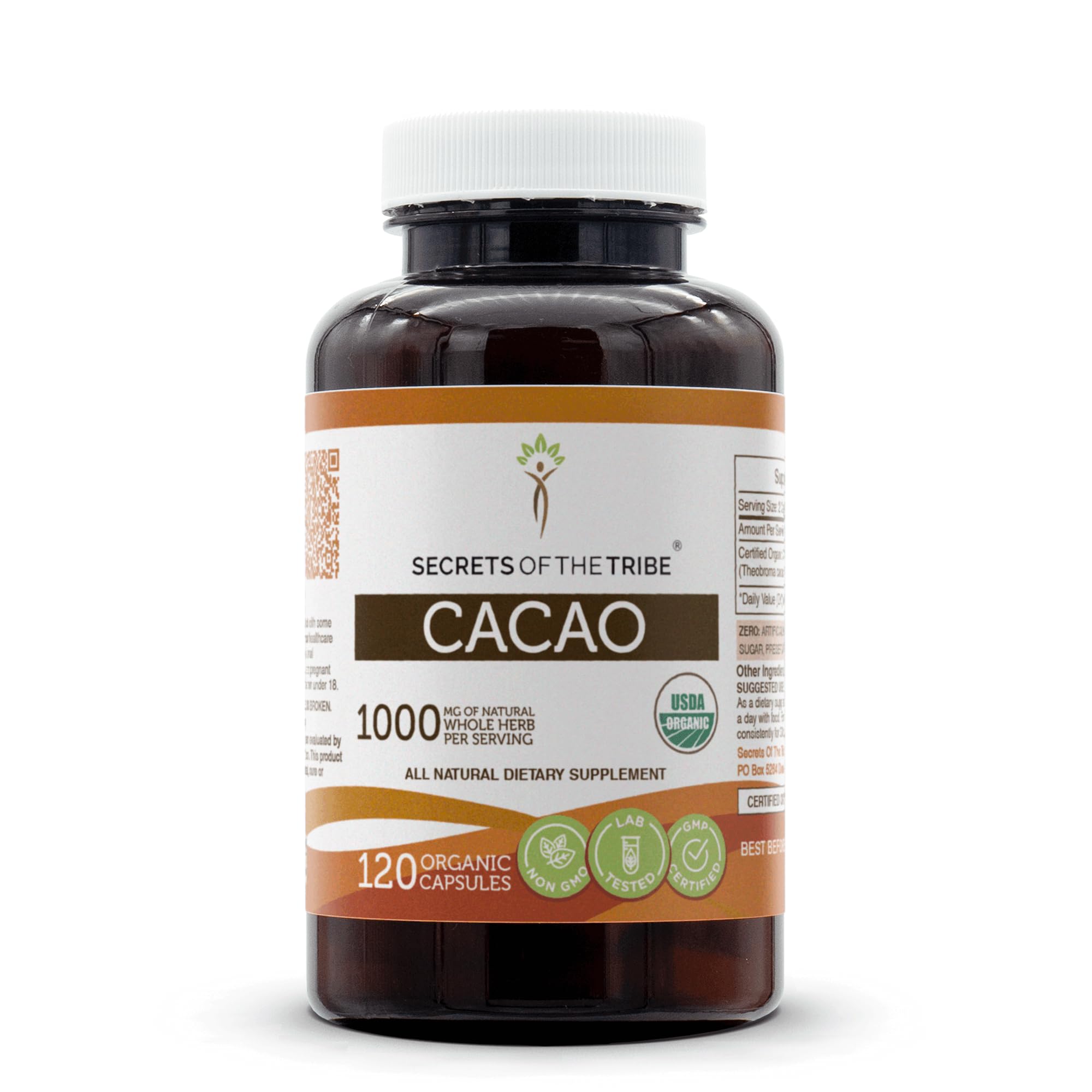 Foto 2 pulgar | Cápsulas De Cacao Secrets Of The Tribe, 1000 Mg, 120 Unidades - Venta Internacional.