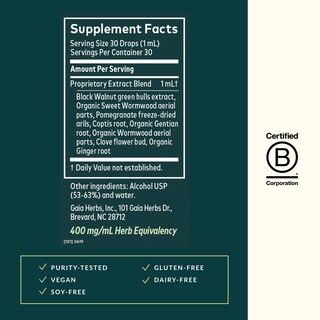 Foto 2 | Suplemento Gaia Herbs Wormwood Black Walnut Supreme 30 Ml - Venta Internacional.