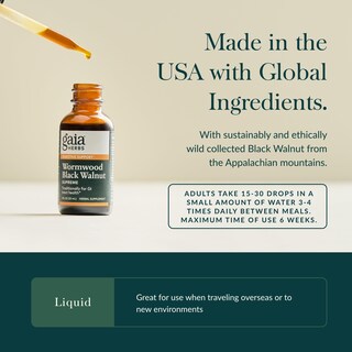 Foto 4 | Suplemento Gaia Herbs Wormwood Black Walnut Supreme 30 Ml - Venta Internacional.