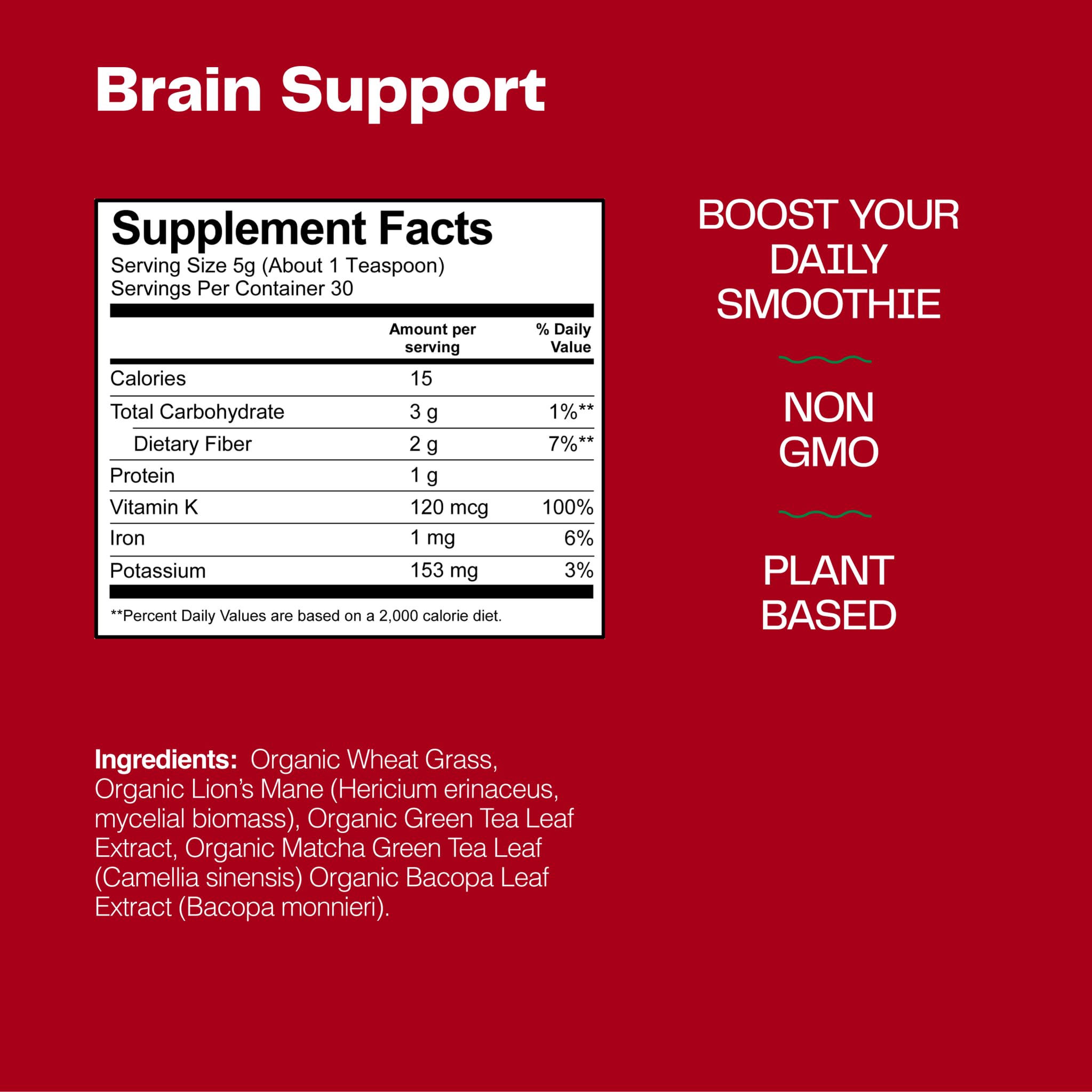 Foto 3 pulgar | Mezcla Para Batidos Amazing Grass Brain Booster 30 Porciones - Venta Internacional.