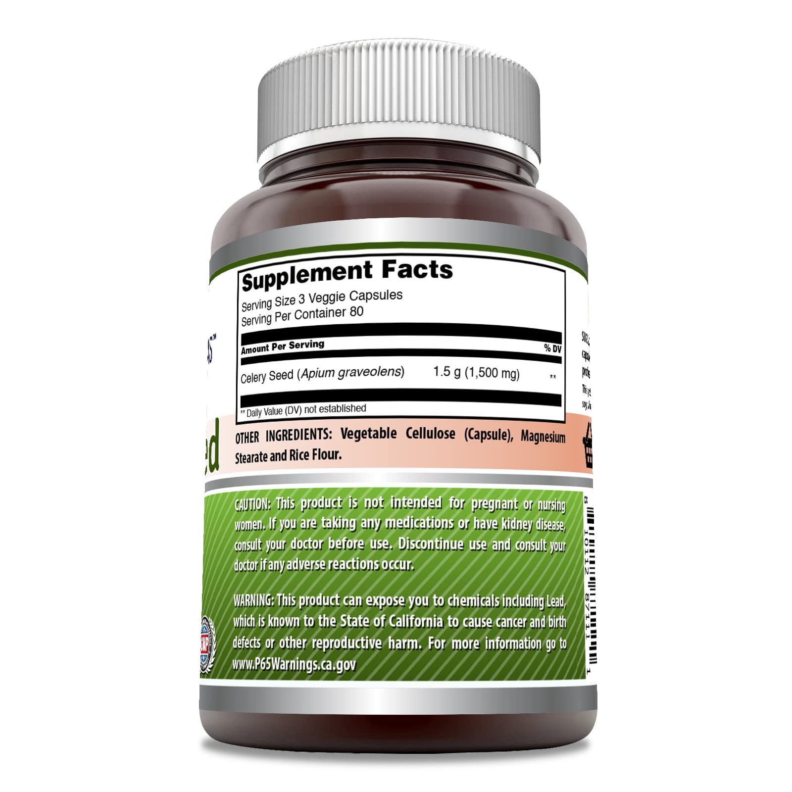 Foto 4 pulgar | Suplemento De Extracto De Semilla De Apio De Amazing Formulas 1500 Mg - Venta Internacional.