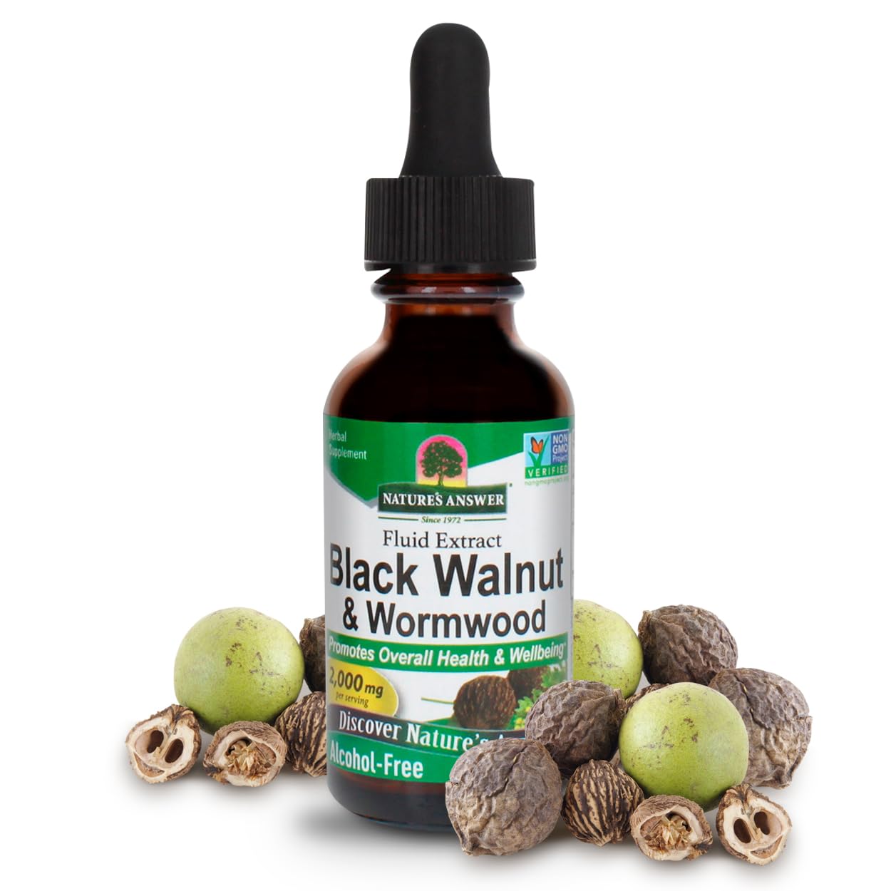 Foto 2 pulgar | Suplemento Nature's Answer, Nogal Negro, Ajenjo, 60 Ml, 2000 Mg - Venta Internacional.