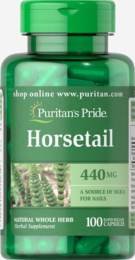 Foto 2 pulgar | Suplemento Puritan's Pride Horsetail De 440 Mg De Hierba Entera Natural - Venta Internacional.