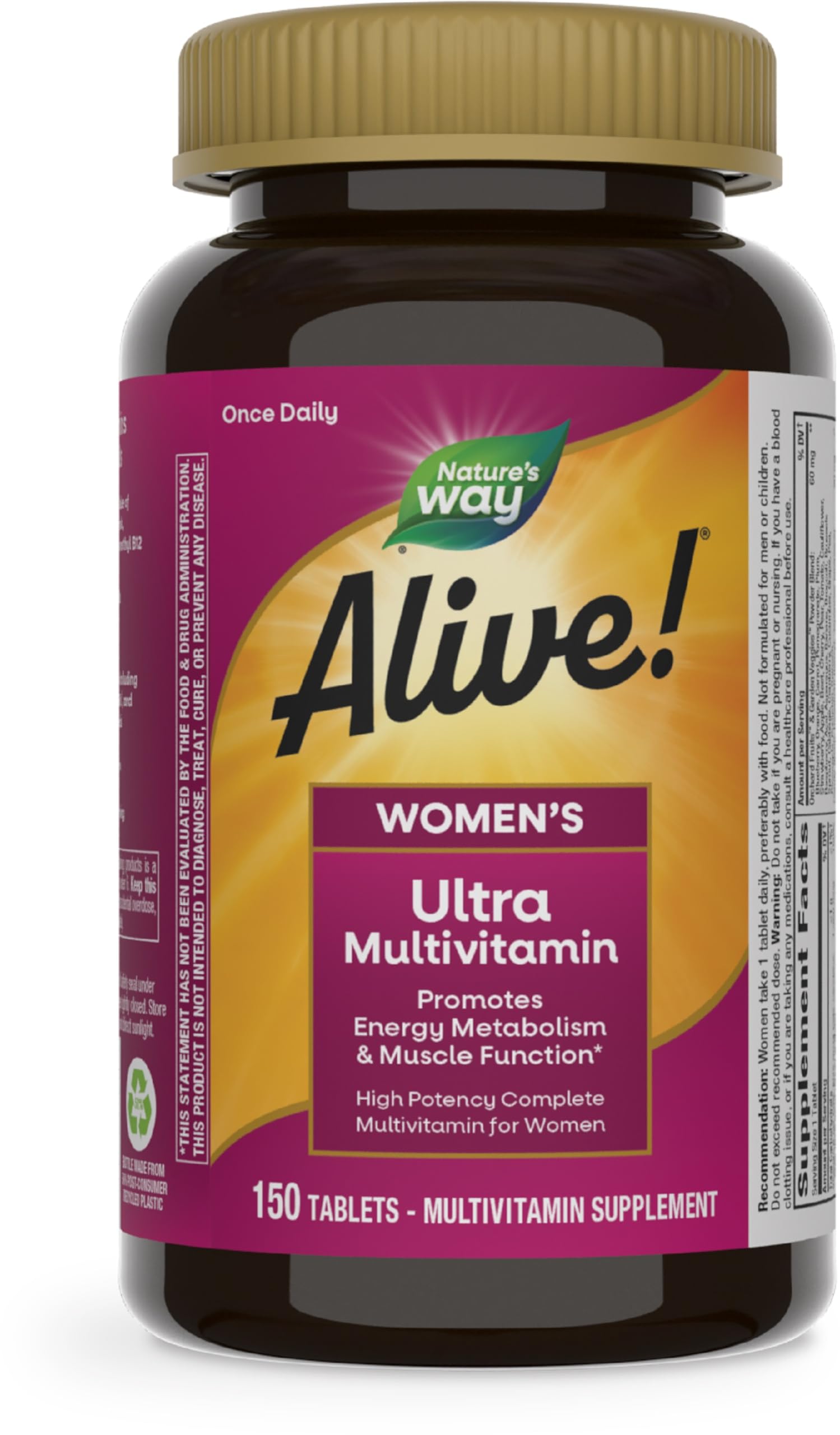 ¡multivitamínico Nature's Way Alive! 150 Comprimidos Daily Ultra Para Mujer - Venta Internacional.