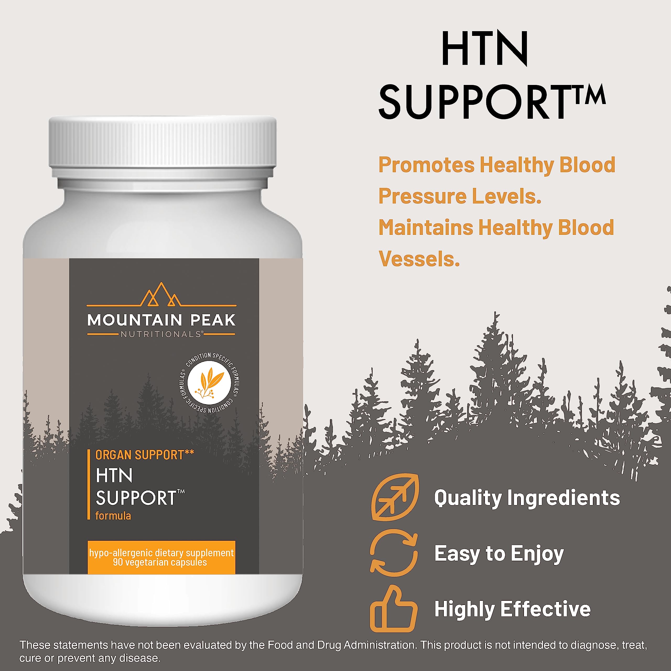 Foto 3 pulgar | Suplemento Mountain Peak Nutritionals Htn Support 90 Cápsulas - Venta Internacional.
