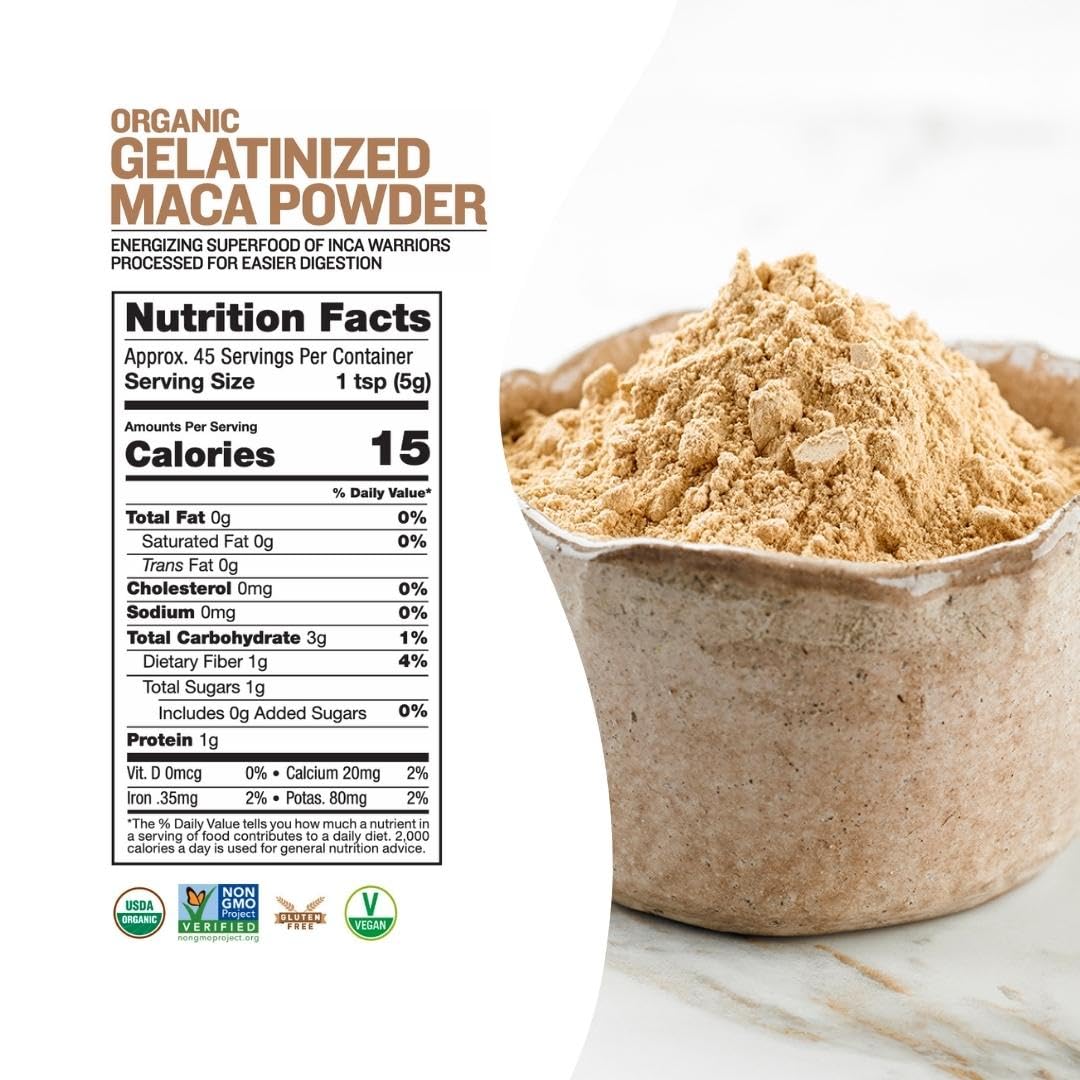 Foto 4 pulgar | Suplemento De Maca Gelatinizada En Polvo Sunfood Superfoods, 240 Ml - Venta Internacional.