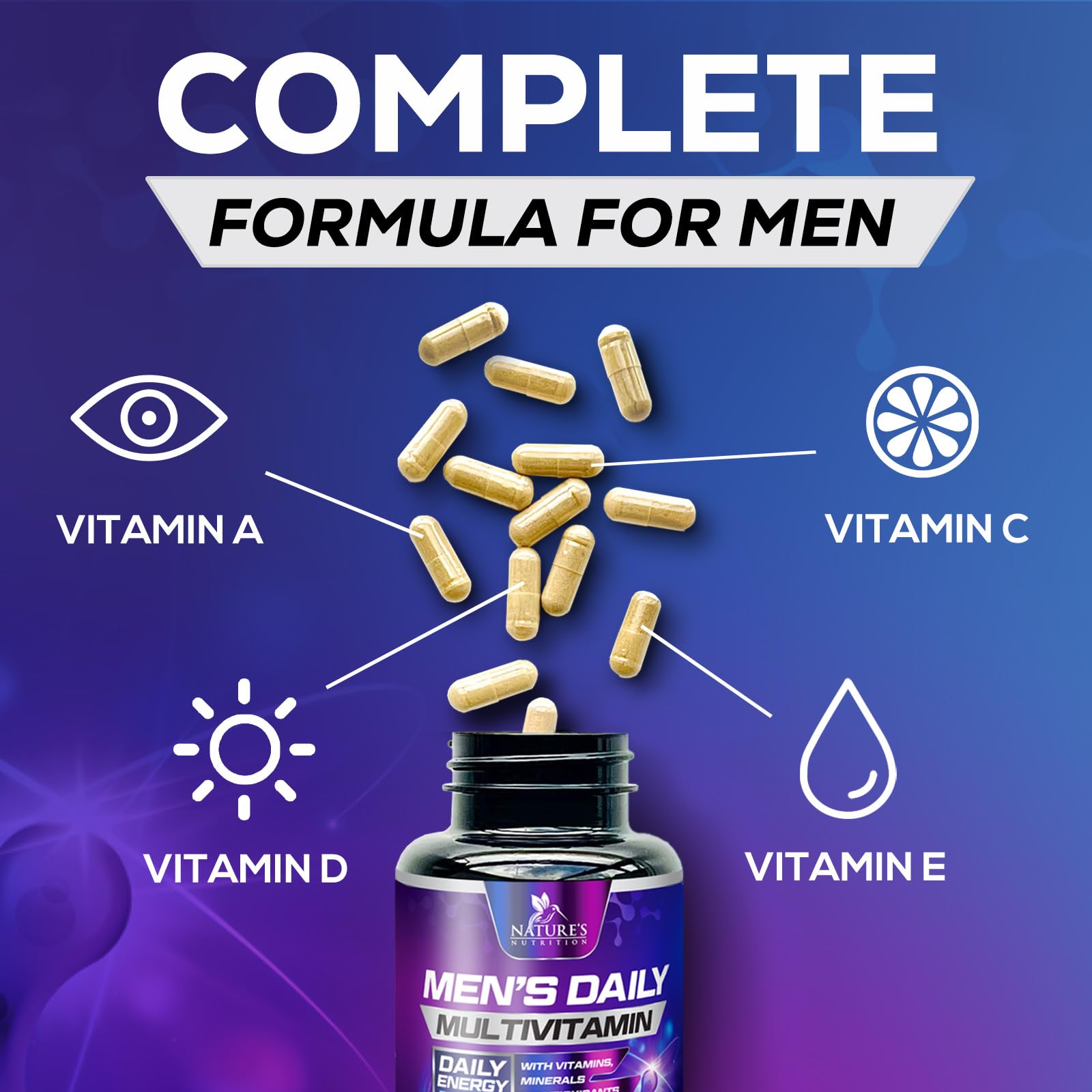 Foto 4 pulgar | Multivitamínico Nature's Nutrition Para Hombres 60 Cápsulas - Venta Internacional.