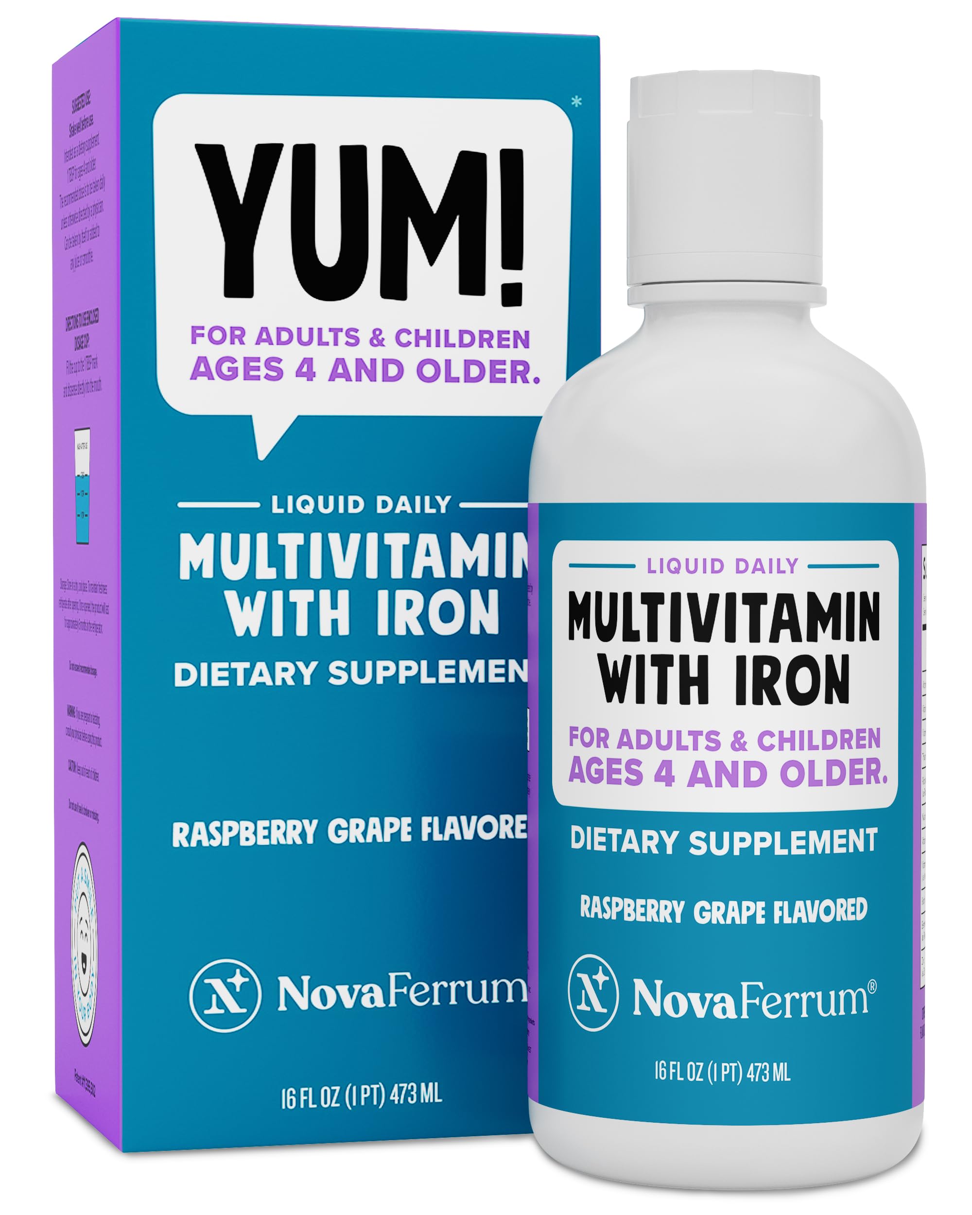 Foto 2 pulgar | Multivitamínico Novaferrum Yum Con Hierro 473 Ml Para Niños De 4 Años En Adelante - Venta Internacional.