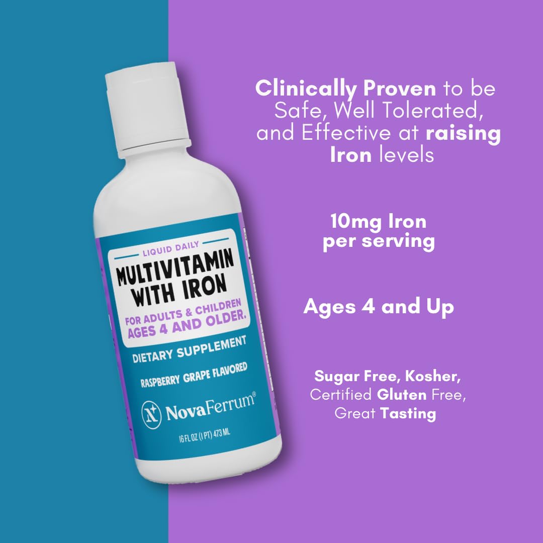 Foto 3 pulgar | Multivitamínico Novaferrum Yum Con Hierro 473 Ml Para Niños De 4 Años En Adelante - Venta Internacional.