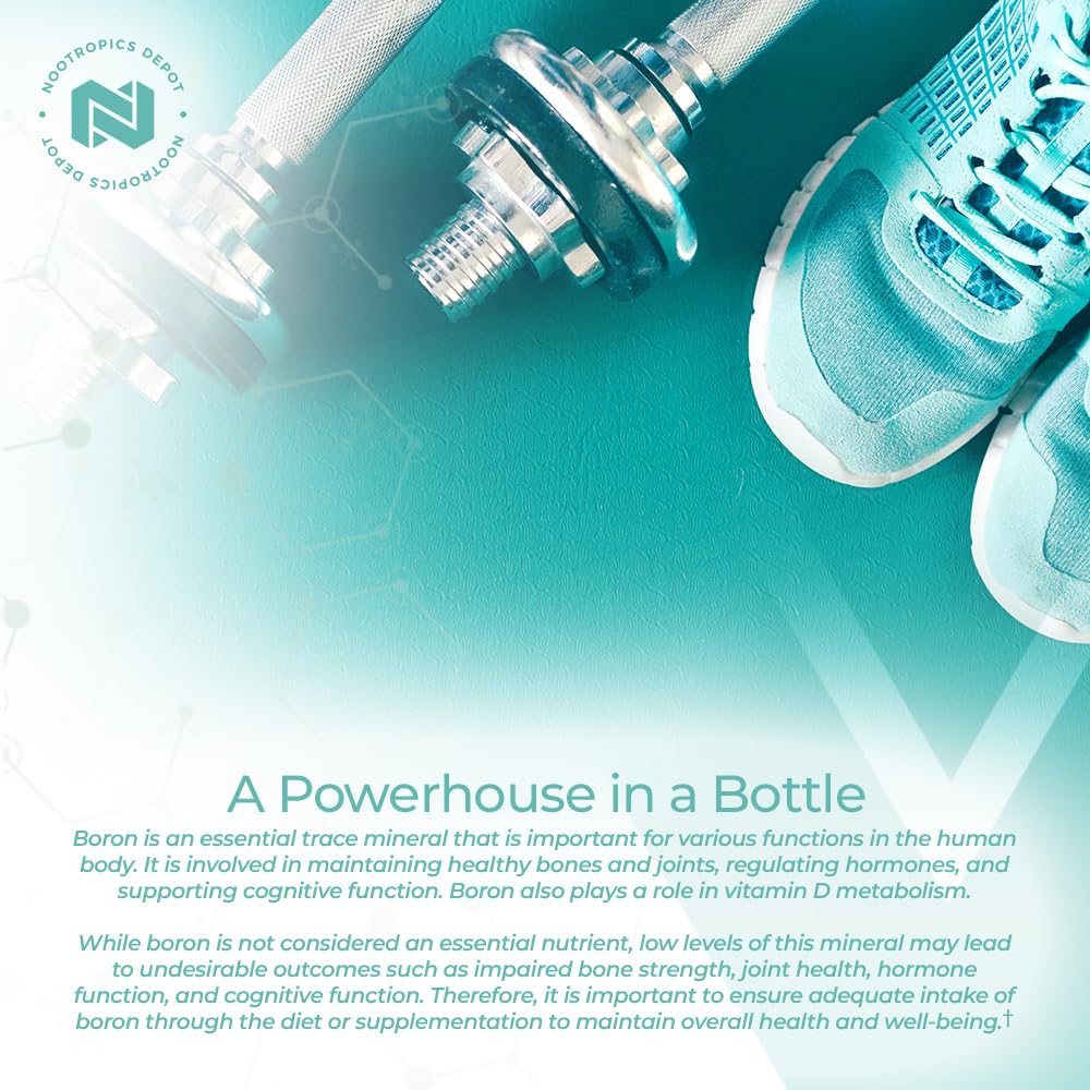 Foto 6 pulgar | Suplemento Nootropics Depot, Cápsulas De Glicinato De Boro, 50 Mg - Venta Internacional.