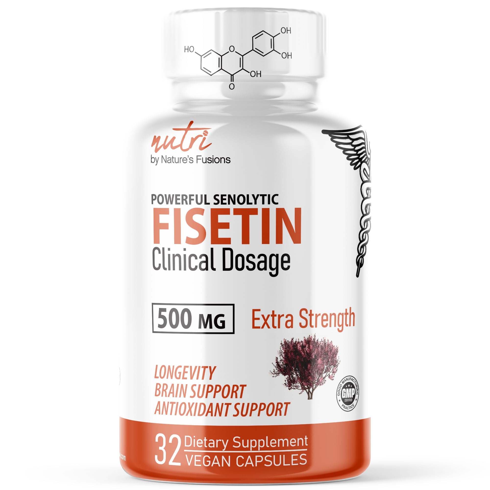 Foto 2 pulgar | Suplemento Nutri Fisetin De Nature's Fusions, 500 Mg, 32 Comprimidos - Venta Internacional.