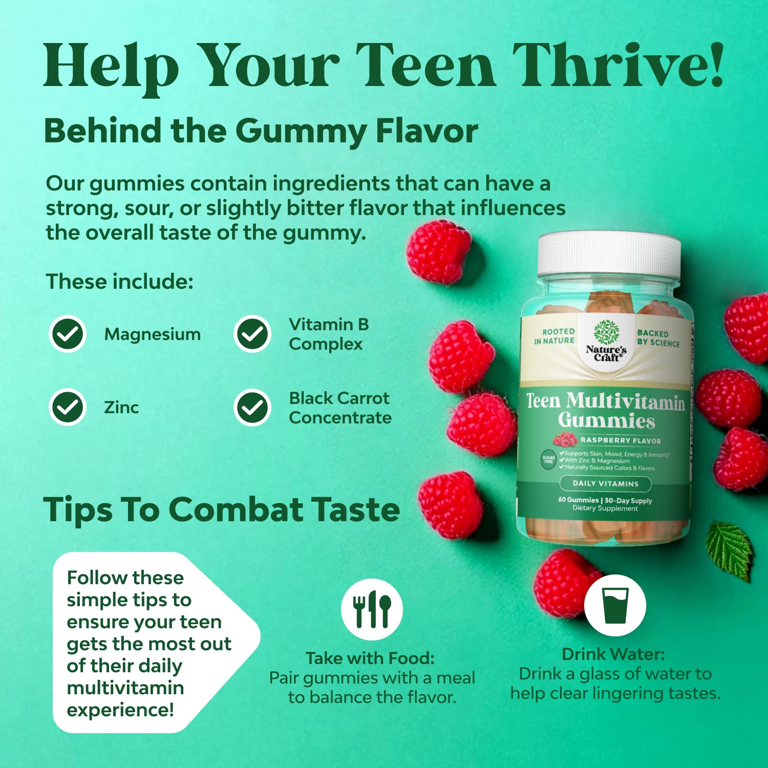 Foto 4 pulgar | Gomitas Multivitamínicas Natures Craft Para Adolescentes De 12 A 17 Años, Niños Y Niñas - Venta Internacional.